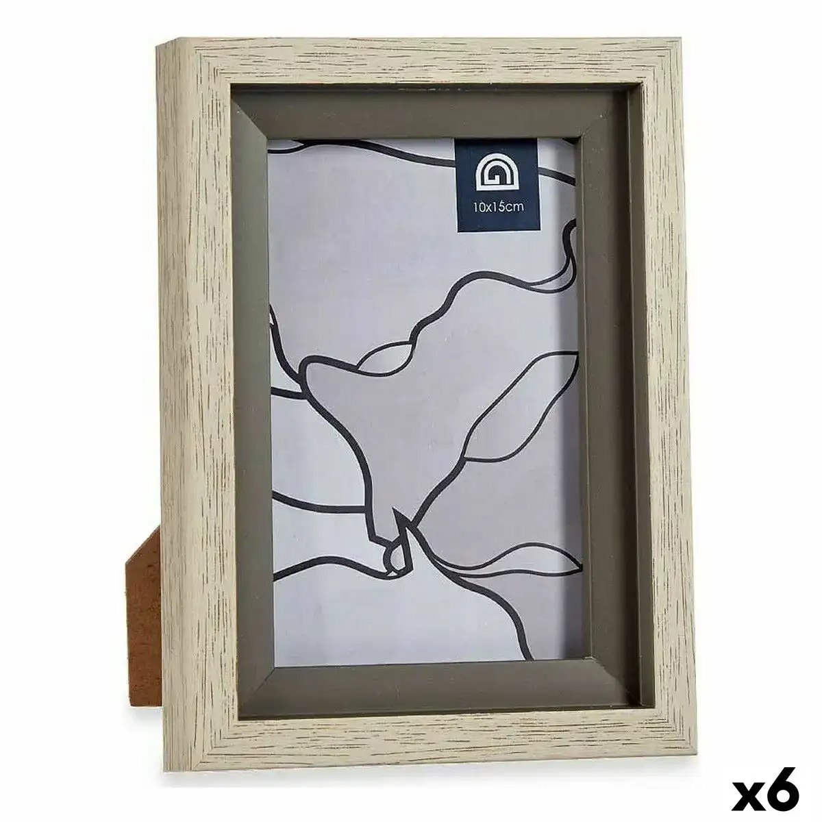 Cadre photo 13 5 x 18 8 x 2 cm verre gris beige plastique 6 unites _6363. Bienvenue chez DIAYTAR COTE D'IVOIRE - Où Chaque Objet a sa Propre Histoire. Découvrez notre sélection soigneusement choisie et choisissez des produits qui racontent le patrimoine sénégalais.
