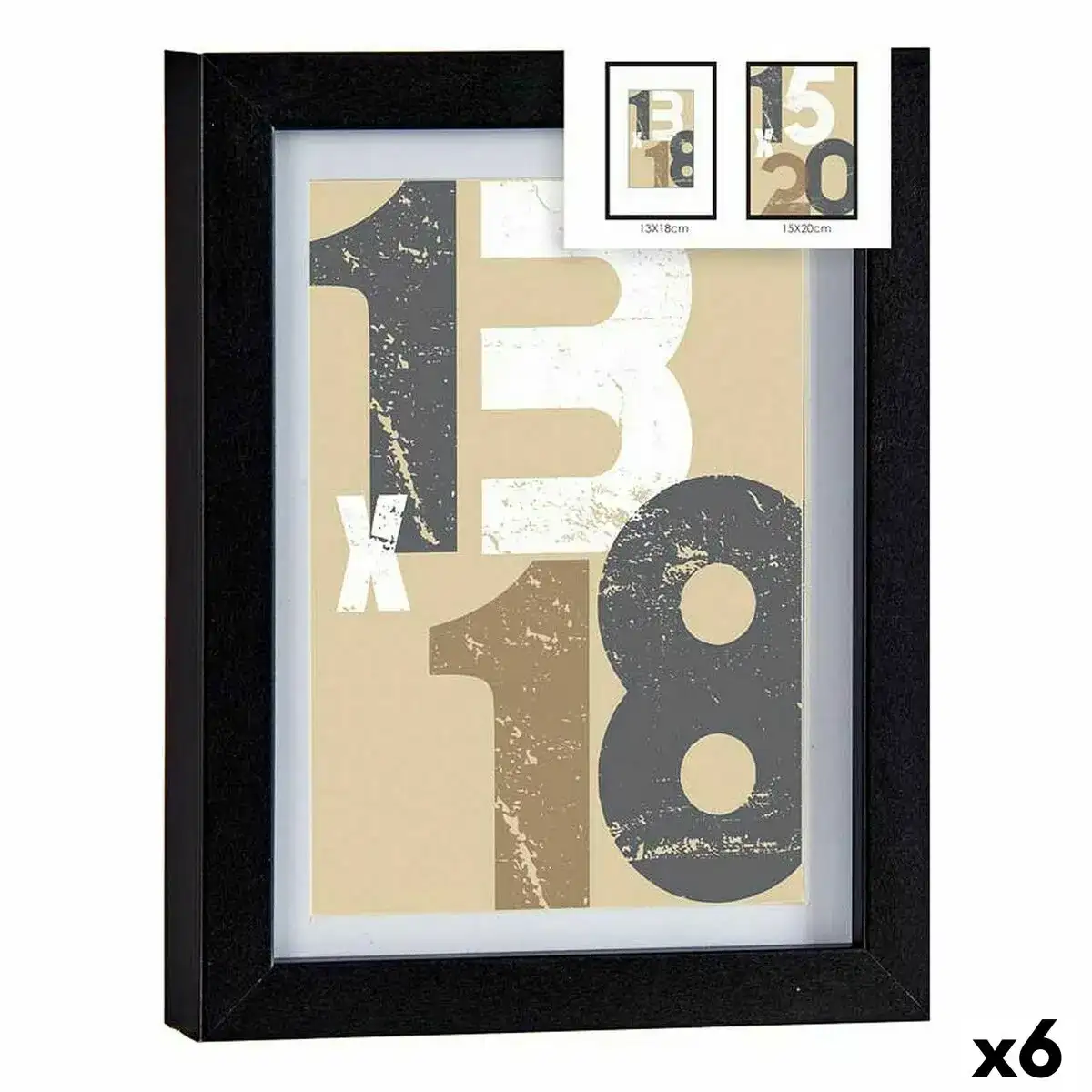 Cadre photo 18 x 23 x 2 5 cm noir verre bois mdf 6 unites _8793. DIAYTAR COTE D'IVOIRE - Où Votre Shopping Prend Vie. Explorez notre boutique en ligne pour trouver des articles qui vous ressemblent et qui ajoutent de l'éclat à votre quotidien.