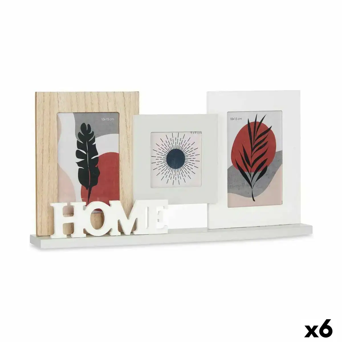 Cadre photo 3 photos marron blanc bois mdf 42 x 22 x 6 cm 6 unites _5707. DIAYTAR COTE D'IVOIRE - L'Art de Vivre le Shopping en Ligne. Découvrez notre plateforme intuitive et trouvez des produits qui vous inspirent et vous enchantent, à chaque clic.