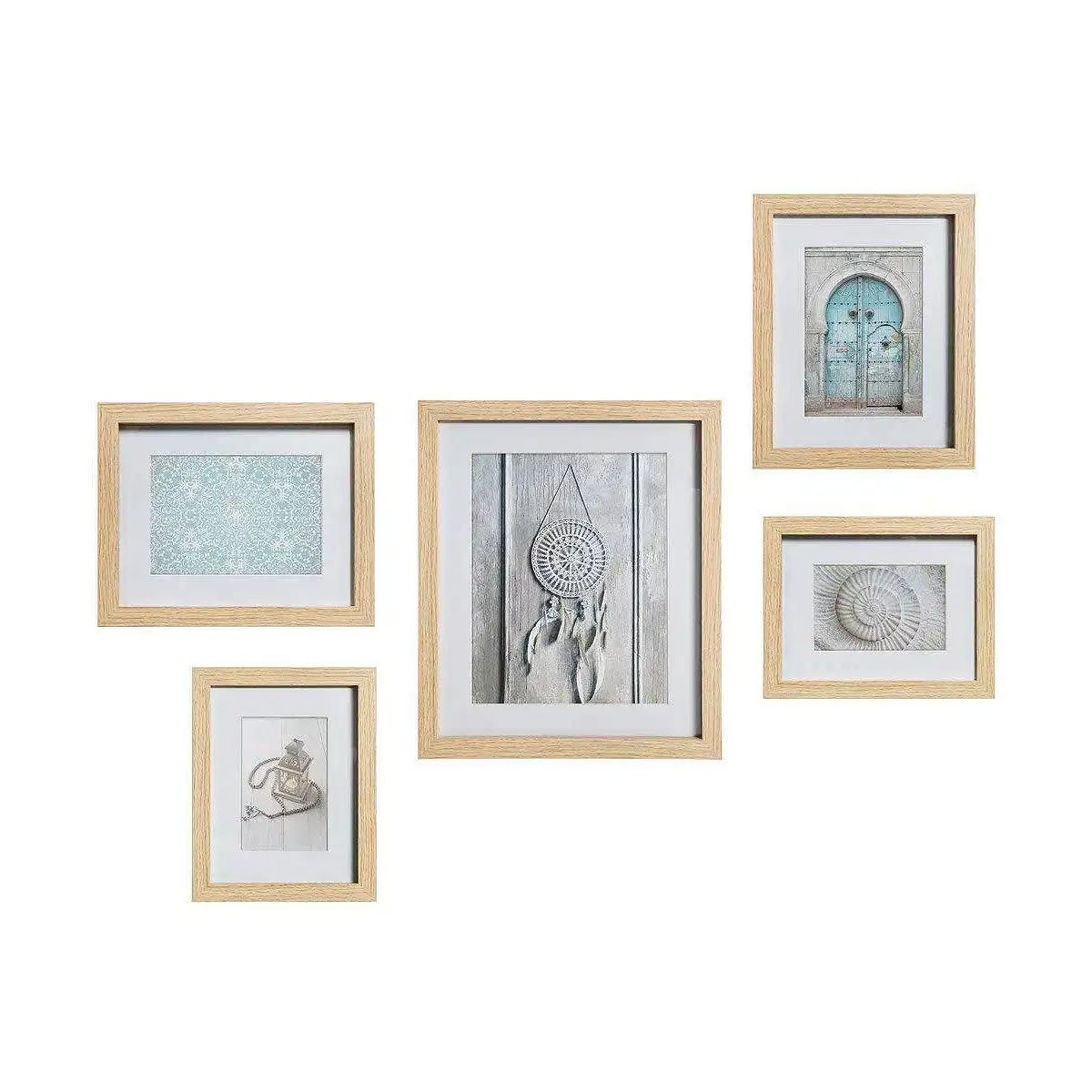 Cadre photo atmosphera etnic lot naturel bois mdf 5 pieces _5113. DIAYTAR COTE D'IVOIRE - L'Art de Vivre avec Authenticité. Explorez notre gamme de produits artisanaux et découvrez des articles qui apportent une touche unique à votre vie.