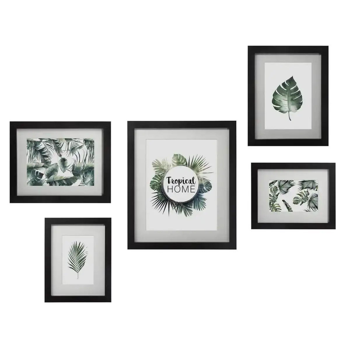 Cadre photo atmosphera noir bois 5 pieces _2604. DIAYTAR COTE D'IVOIRE - Où Choisir est un Plaisir Responsable. Explorez notre boutique en ligne et adoptez des produits qui reflètent notre engagement envers la durabilité.