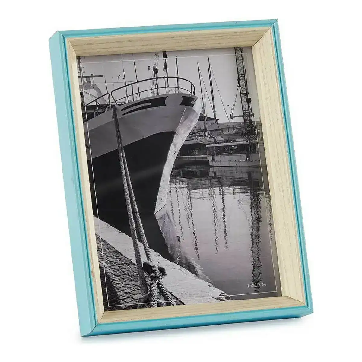 Cadre photo bleu marron clair 3 x 22 x 17 cm verre blanc bois mdf_3863. Bienvenue sur DIAYTAR COTE D'IVOIRE - Où Chaque Détail compte. Plongez dans notre univers et choisissez des produits qui ajoutent de l'éclat et de la joie à votre quotidien.