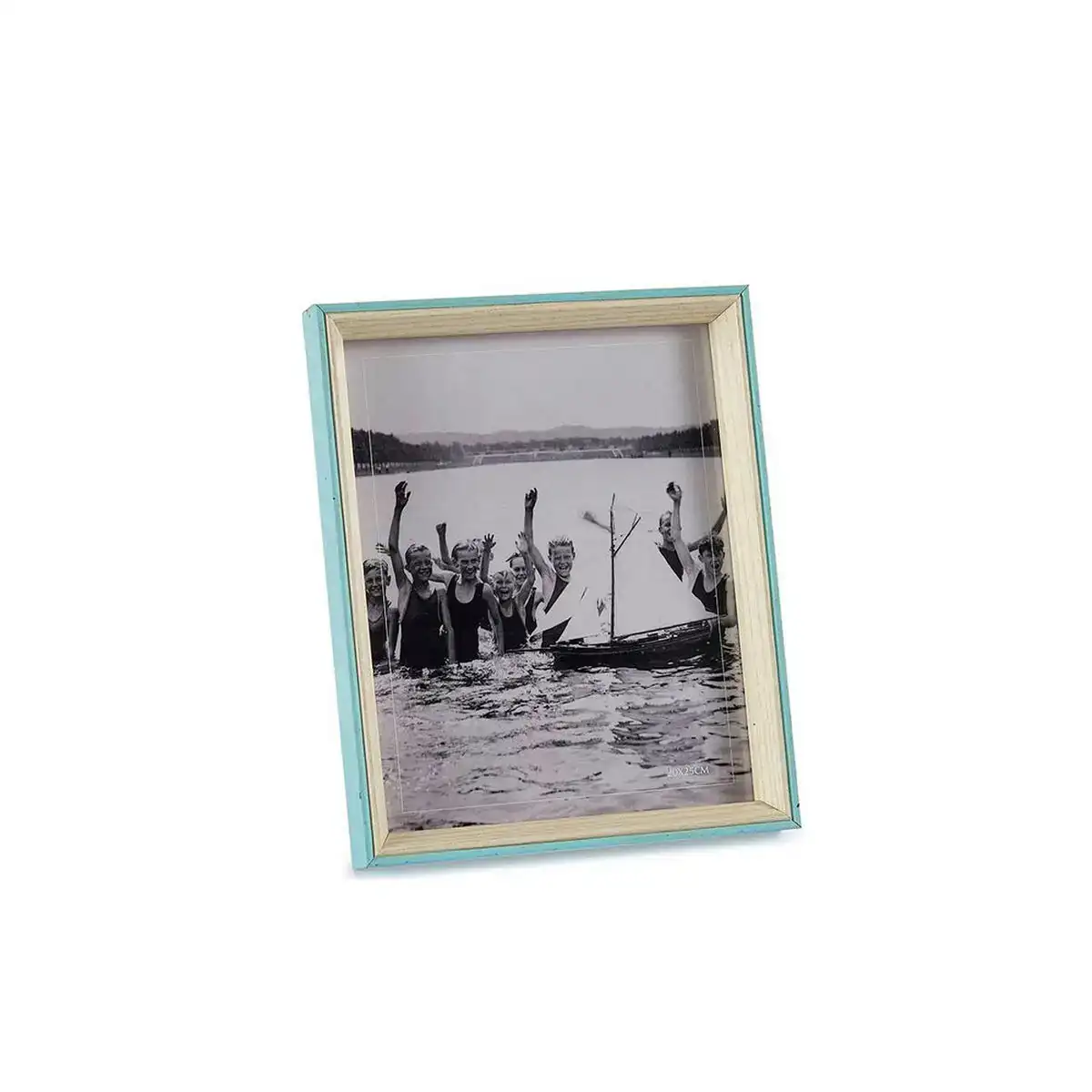 Cadre photo bleu marron clair verre blanc 3 x 27 x 22 cm bois mdf_1957. Entrez dans l'Univers de DIAYTAR COTE D'IVOIRE - Où Chaque Produit a sa Place. Explorez nos rayons virtuels et choisissez des articles qui s'intègrent parfaitement à votre style de vie.