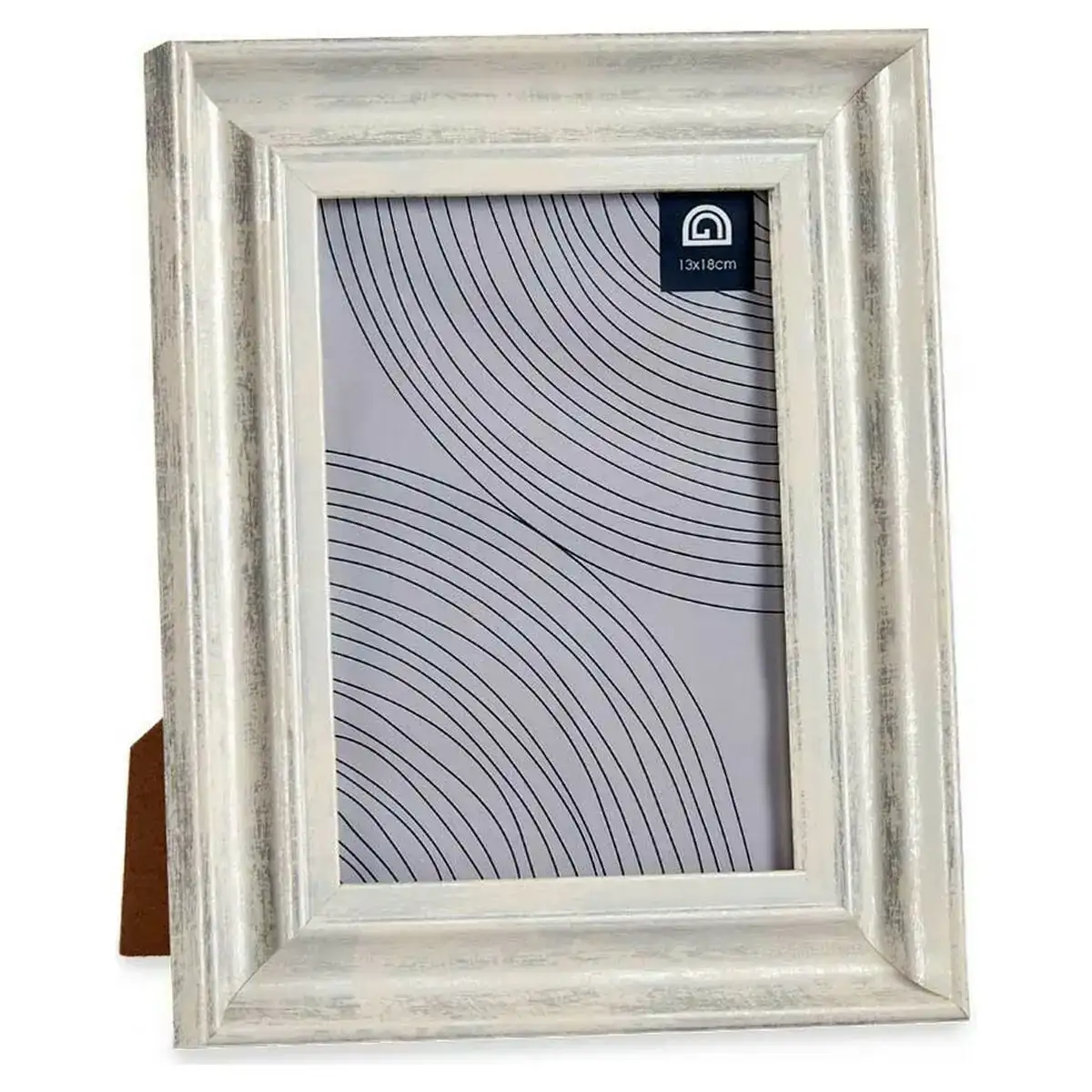 Cadre photo gris 19 x 2 x 24 cm verre argente bois marron plastique_7552. DIAYTAR COTE D'IVOIRE - Où la Tradition s'Harmonise avec le Moderne. Parcourez notre gamme diversifiée et choisissez des produits qui révèlent l'âme du Côte d'Ivoire.