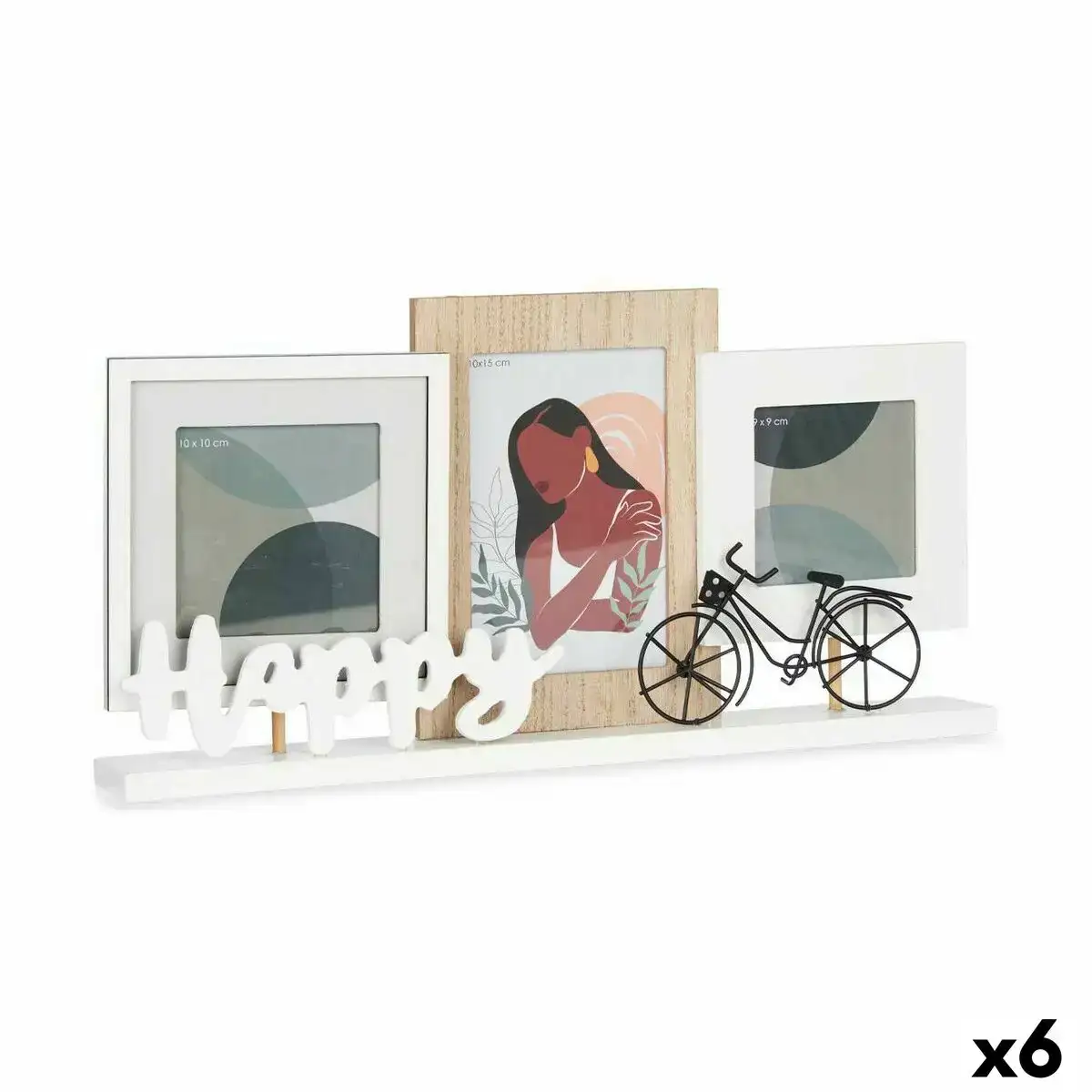 Cadre photo happy 3 photos marron blanc bois mdf 40 x 21 x 6 cm 6 unites _9080. Bienvenue sur DIAYTAR COTE D'IVOIRE - Où Choisir Rime avec Qualité. Explorez notre gamme diversifiée et découvrez des articles conçus pour répondre à vos attentes élevées.