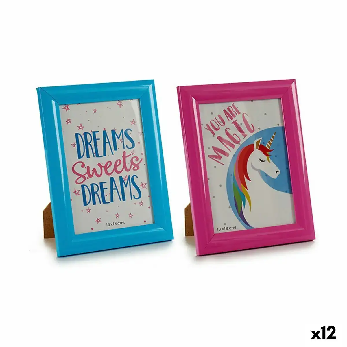 Cadre photo licorne 1 x 21 5 x 16 5 cm 12 unites _6799. DIAYTAR COTE D'IVOIRE - L'Art de Choisir, l'Art de S'émerveiller. Explorez notre gamme de produits et laissez-vous émerveiller par des créations authentiques et des designs modernes.