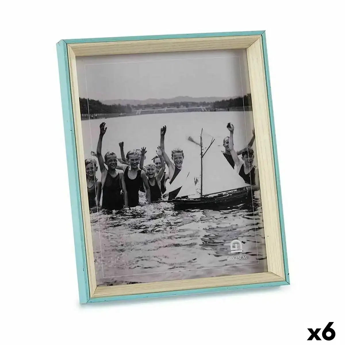 Cadre photo verre bleu blanc 3 x 27 x 22 cm bois mdf 6 unites _3330. DIAYTAR COTE D'IVOIRE - Votre Escapade Shopping Virtuelle. Explorez notre boutique en ligne et dénichez des trésors qui évoquent la culture et le savoir-faire sénégalais, un clic à la fois.