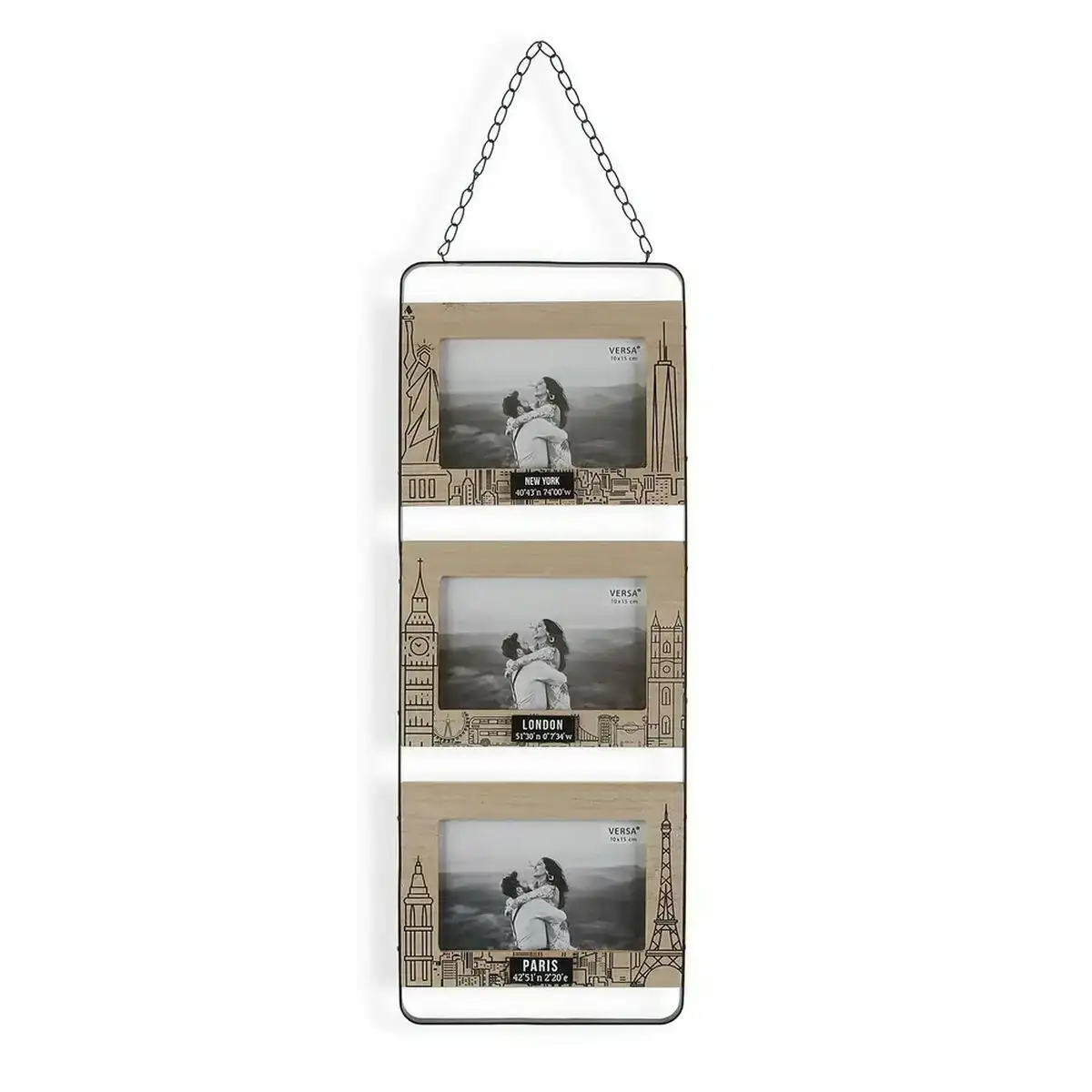 Cadre photos versa pendentif bois 1 x 19 5 x 35 5 cm _8411. DIAYTAR COTE D'IVOIRE - Où le Shopping Devient une Aventure Culturelle. Plongez dans notre univers de produits qui célèbrent l'héritage et l'artisanat du Côte d'Ivoire.