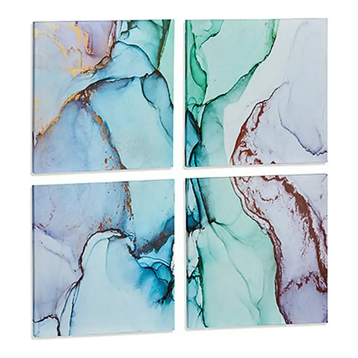 Cadre toile marbre bleu 4 pieces _3046. DIAYTAR COTE D'IVOIRE - Où Choisir est un Plaisir. Explorez notre boutique en ligne et choisissez parmi des produits de qualité qui satisferont vos besoins et vos goûts.