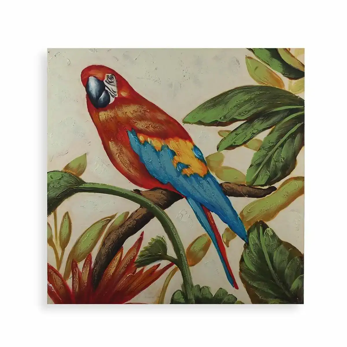 Cadre versa perroquet toile 80 x 80 cm _2748. DIAYTAR COTE D'IVOIRE - L'Art du Shopping Éclairé. Naviguez à travers notre plateforme intuitive et découvrez une variété d'articles soigneusement sélectionnés pour répondre à vos besoins et à vos envies.