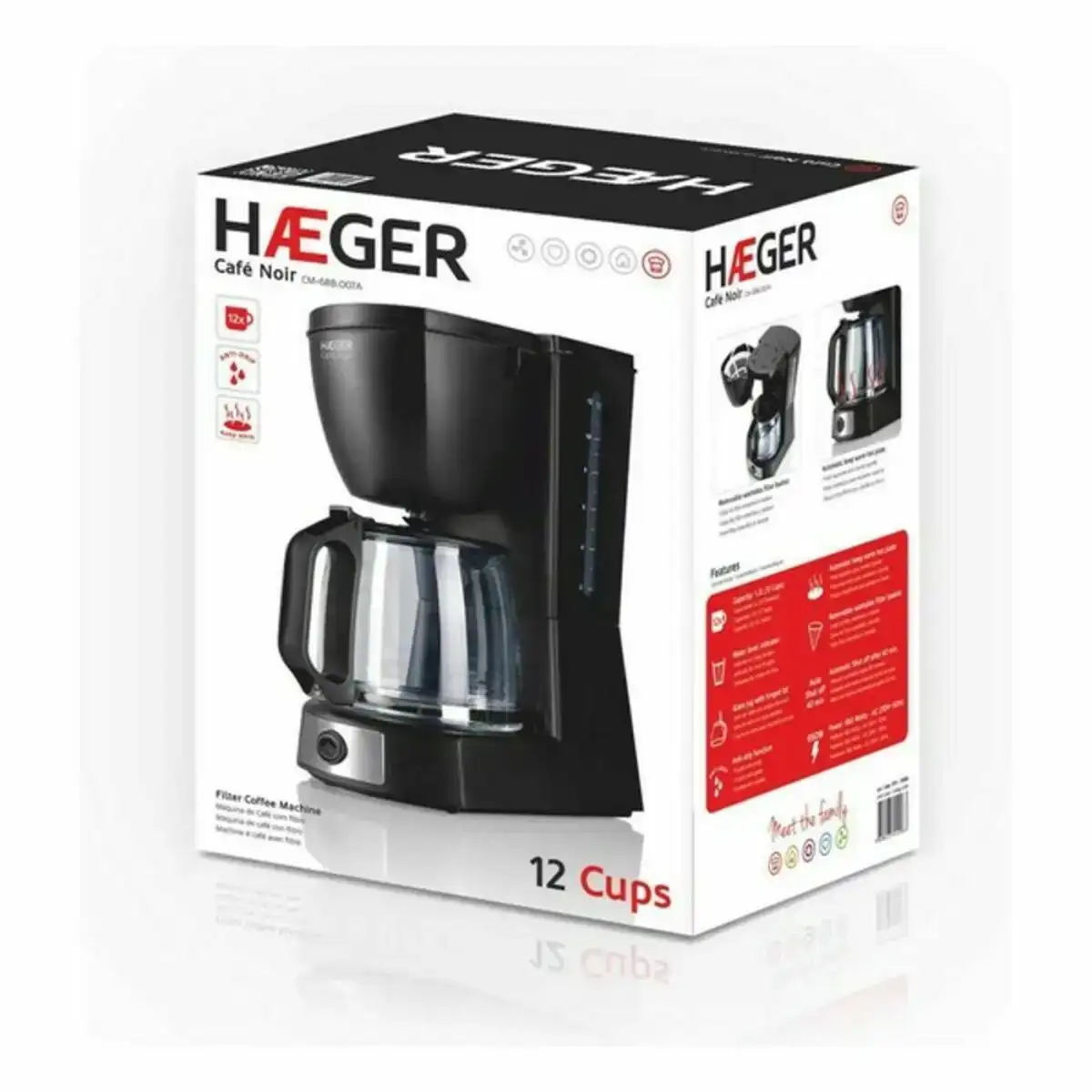 Cafetiere electrique haeger noir 680 w_3243. Bienvenue chez DIAYTAR COTE D'IVOIRE - Votre Plateforme Shopping pour Tous. Découvrez un large éventail de produits qui célèbrent la diversité et la beauté du Côte d'Ivoire.