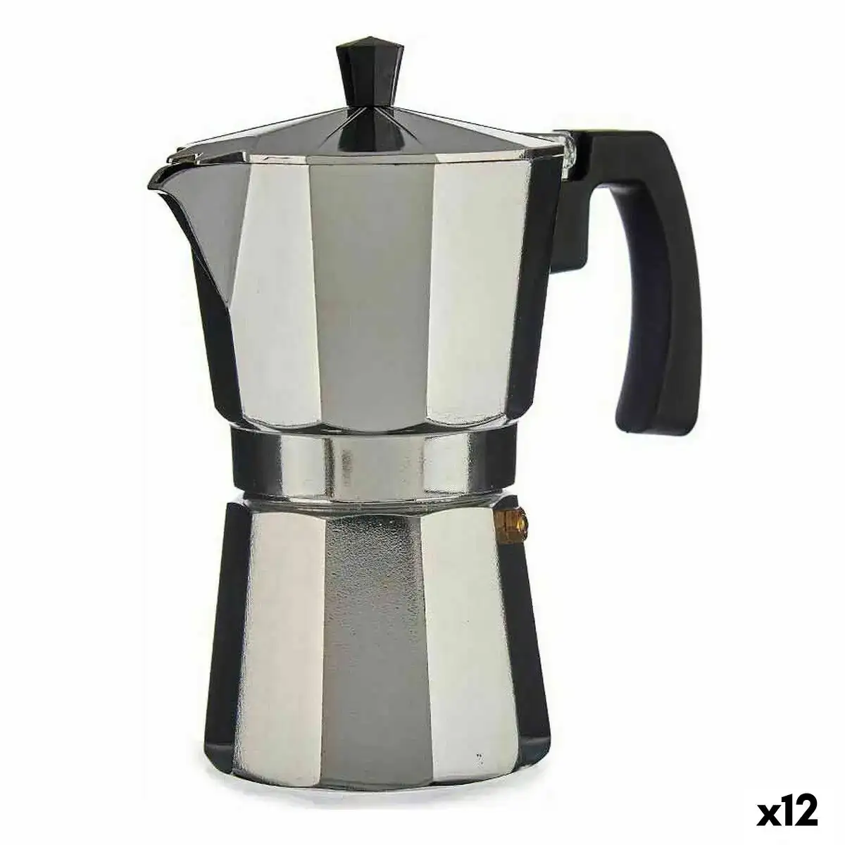 Cafetiere italienne aluminium 150 ml 12 unites _6897. DIAYTAR COTE D'IVOIRE - Votre Source d'Inspiration Shopping. Parcourez nos rayons et trouvez des articles qui vous inspirent, que ce soit pour votre style, votre maison ou votre vie quotidienne.