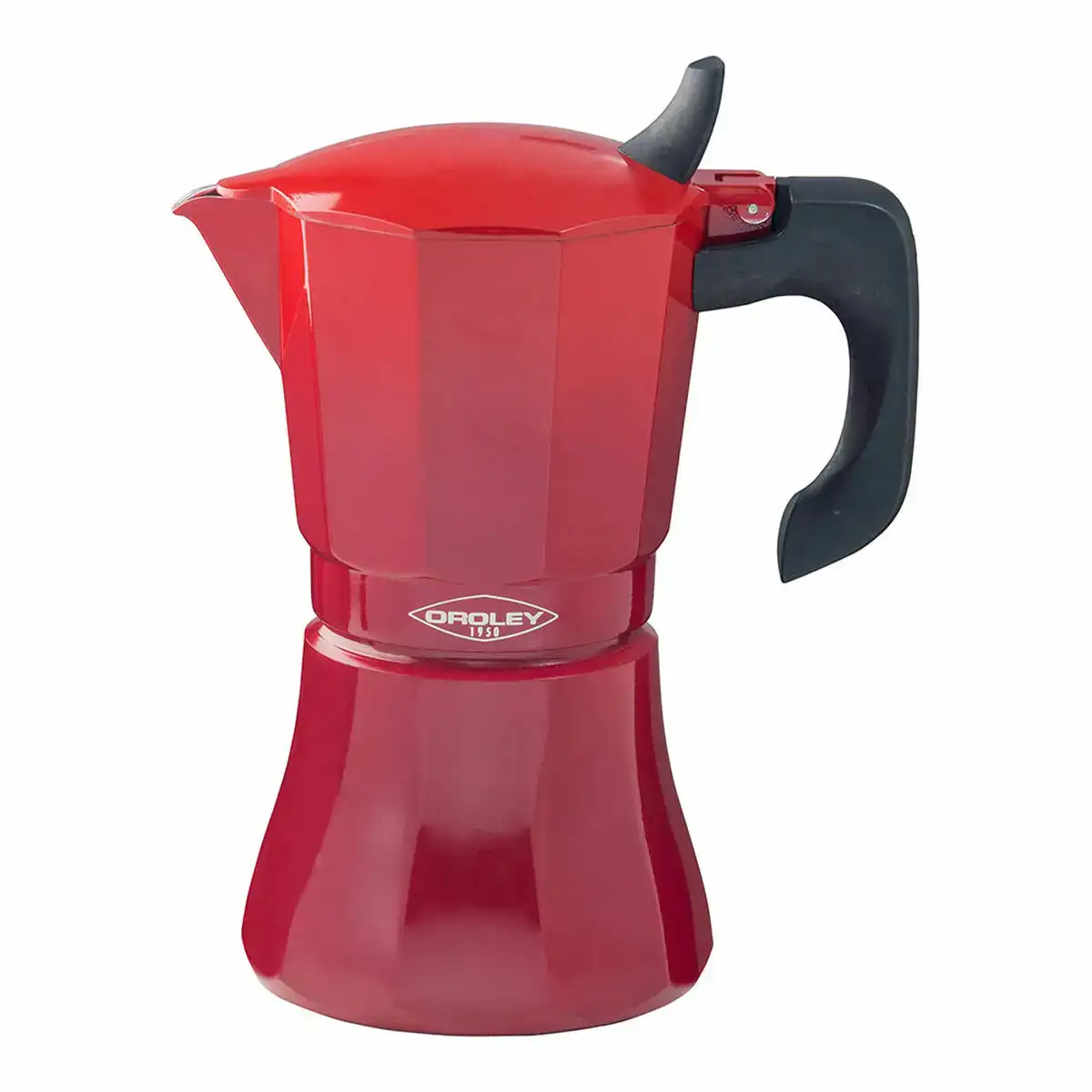 Cafetiere italienne oroley petra 6 tasses aluminium rouge_4646. DIAYTAR COTE D'IVOIRE - Où l'Élégance Rencontré l'Accessibilité. Parcourez notre catalogue et trouvez des produits qui apportent une touche de sophistication à votre vie quotidienne sans compromettre votre budget.