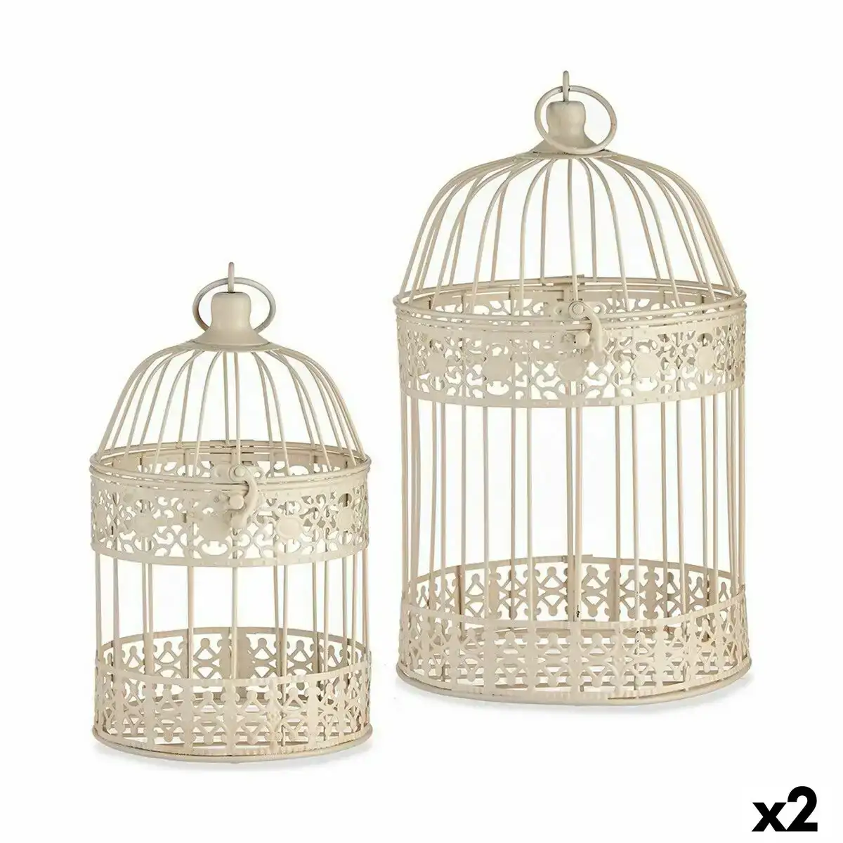 Cage decorative lot creme 2 unites _5681. Bienvenue sur DIAYTAR COTE D'IVOIRE - Votre Fenêtre sur le Shopping Moderne. Parcourez notre boutique en ligne et découvrez des produits qui incarnent l'évolution du style et de la qualité.