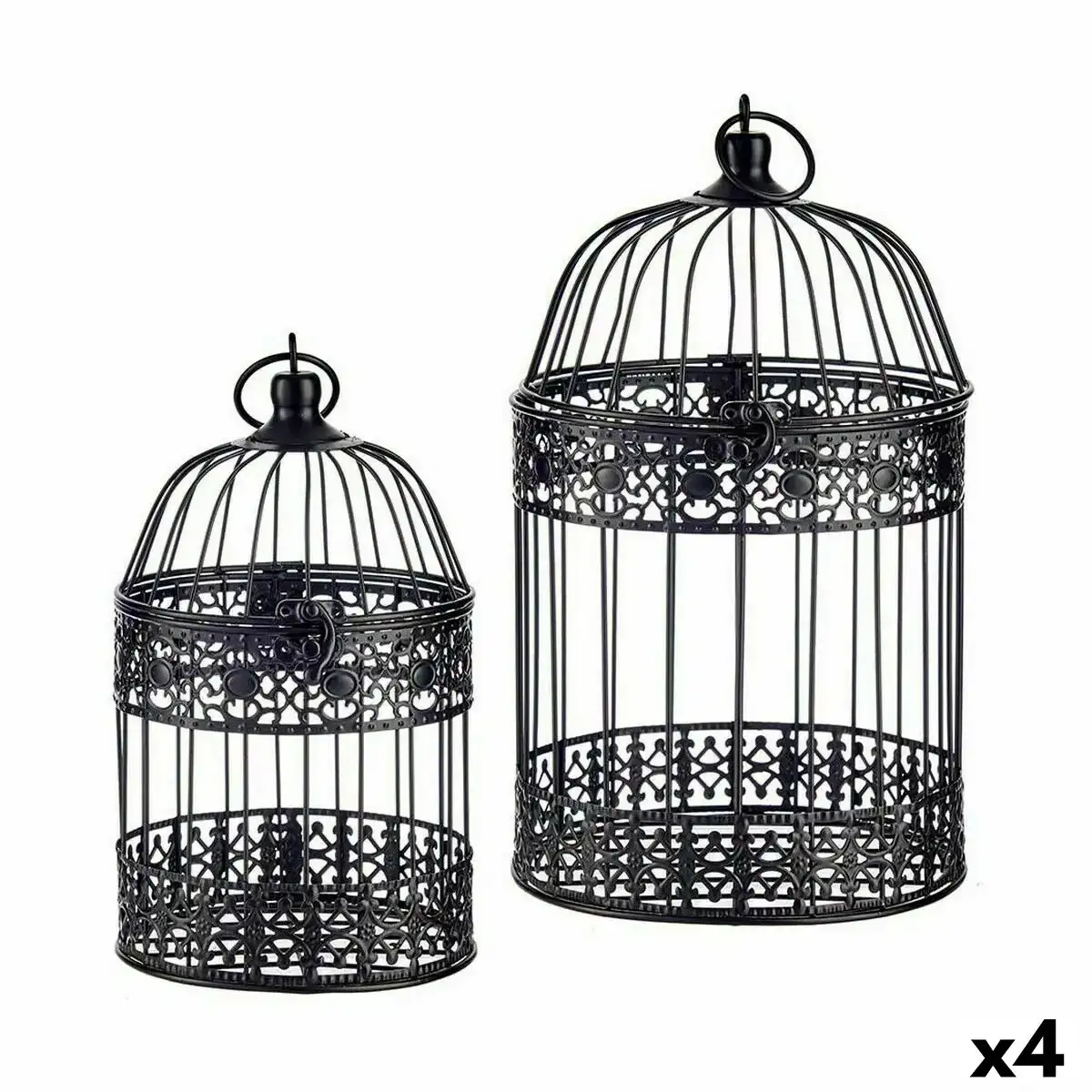Cage decorative lot noir 4 unites _5585. DIAYTAR COTE D'IVOIRE - Où Chaque Produit a sa Place. Parcourez notre catalogue et choisissez des articles qui s'intègrent parfaitement à votre style et à votre espace.