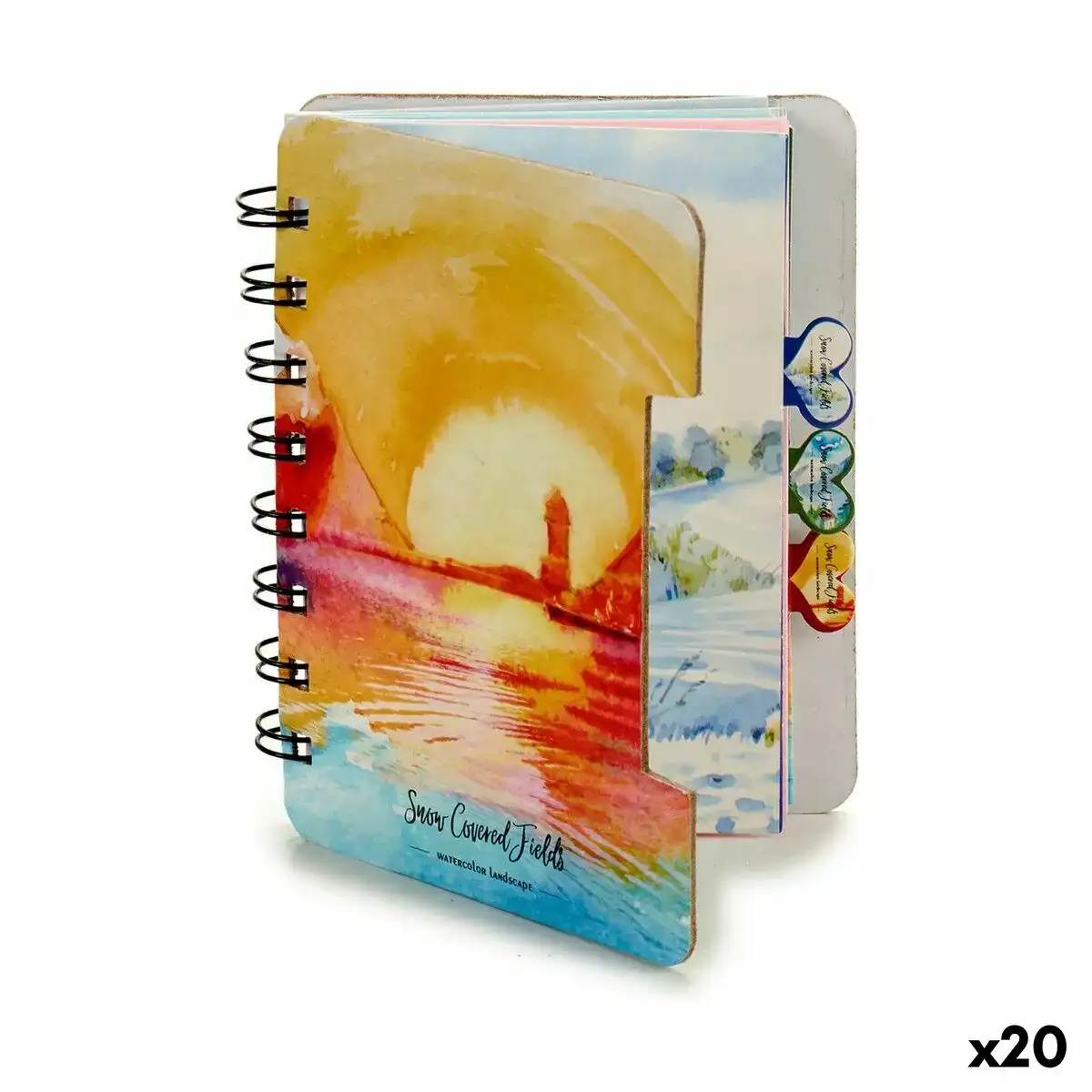 Cahier a spirale paysage 12 x 1 x 9 2 cm 20 unites _6669. DIAYTAR COTE D'IVOIRE - Où Choisir est une Célébration de l'Artisanat. Explorez notre boutique en ligne et choisissez des articles qui incarnent l'art et le savoir-faire du Côte d'Ivoire.