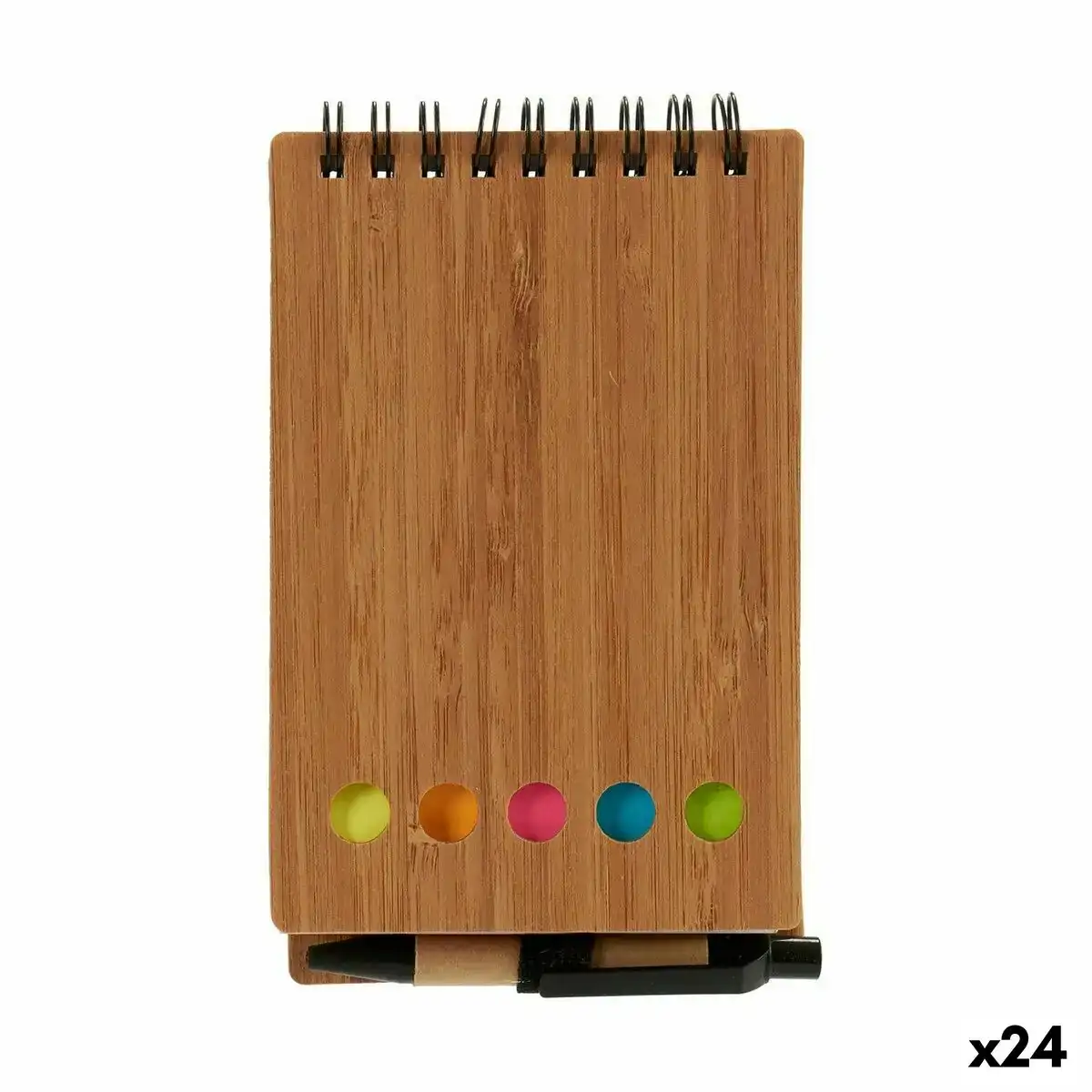 Cahier a spirales avec stylo bambou 1 x 14 5 x 9 cm marron 24 unites _3260. DIAYTAR COTE D'IVOIRE - L'Art de Choisir, l'Art de Se Distinquer. Naviguez à travers notre catalogue et choisissez des produits qui ajoutent une note d'élégance à votre style unique.