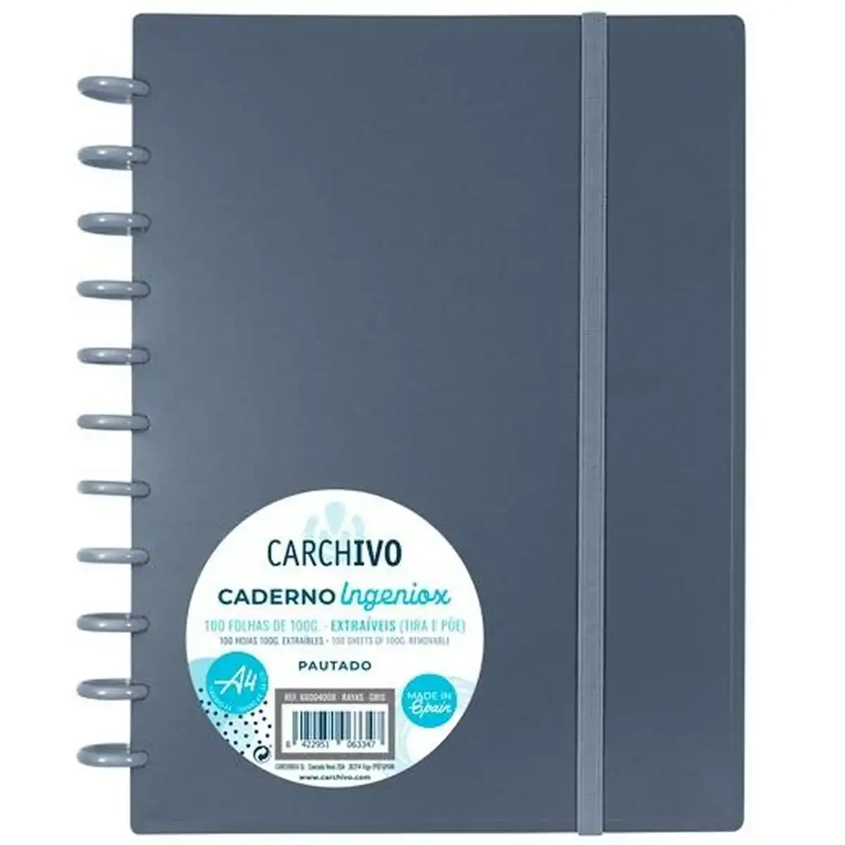 Cahier carchivo ingeniox gris a4 100 volets_4468. Bienvenue sur DIAYTAR COTE D'IVOIRE - Où Chaque Produit a son Histoire. Découvrez notre sélection unique et choisissez des articles qui racontent la richesse culturelle et artistique du Côte d'Ivoire.
