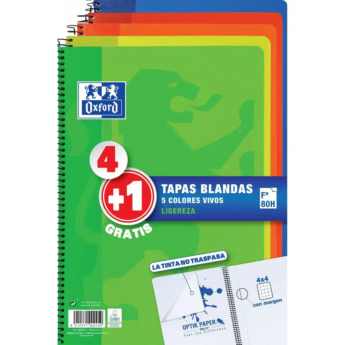 Cahier oxford multicouleur 80 volets din a4 5 unites _5301. DIAYTAR COTE D'IVOIRE - L'Essence de la Tradition et de la Modernité réunies. Explorez notre plateforme en ligne pour trouver des produits authentiques du Côte d'Ivoire, tout en découvrant les dernières tendances du monde moderne.