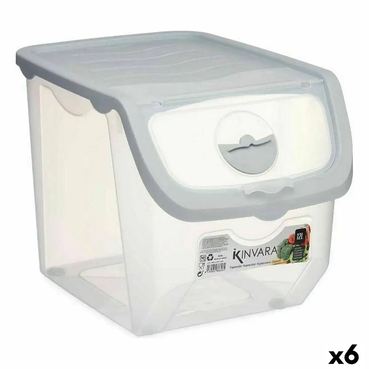 Caisse de rangement empilable gris plastique 31 x 24 x 23 5 cm 6 unites _2372. DIAYTAR COTE D'IVOIRE - Votre Pass vers la Découverte. Explorez notre boutique en ligne et plongez dans un voyage à travers des produits authentiques et contemporains, tous réunis sous un même toit.