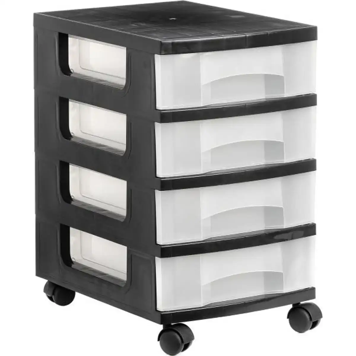 Caisson a tiroirs archivo 2000 transparent avec des roues noir polypropylene 39 x 29 x 48 cm _1330. DIAYTAR COTE D'IVOIRE - L'Art de Trouver ce que Vous Aimez. Plongez dans notre assortiment varié et choisissez parmi des produits qui reflètent votre style et répondent à vos besoins.