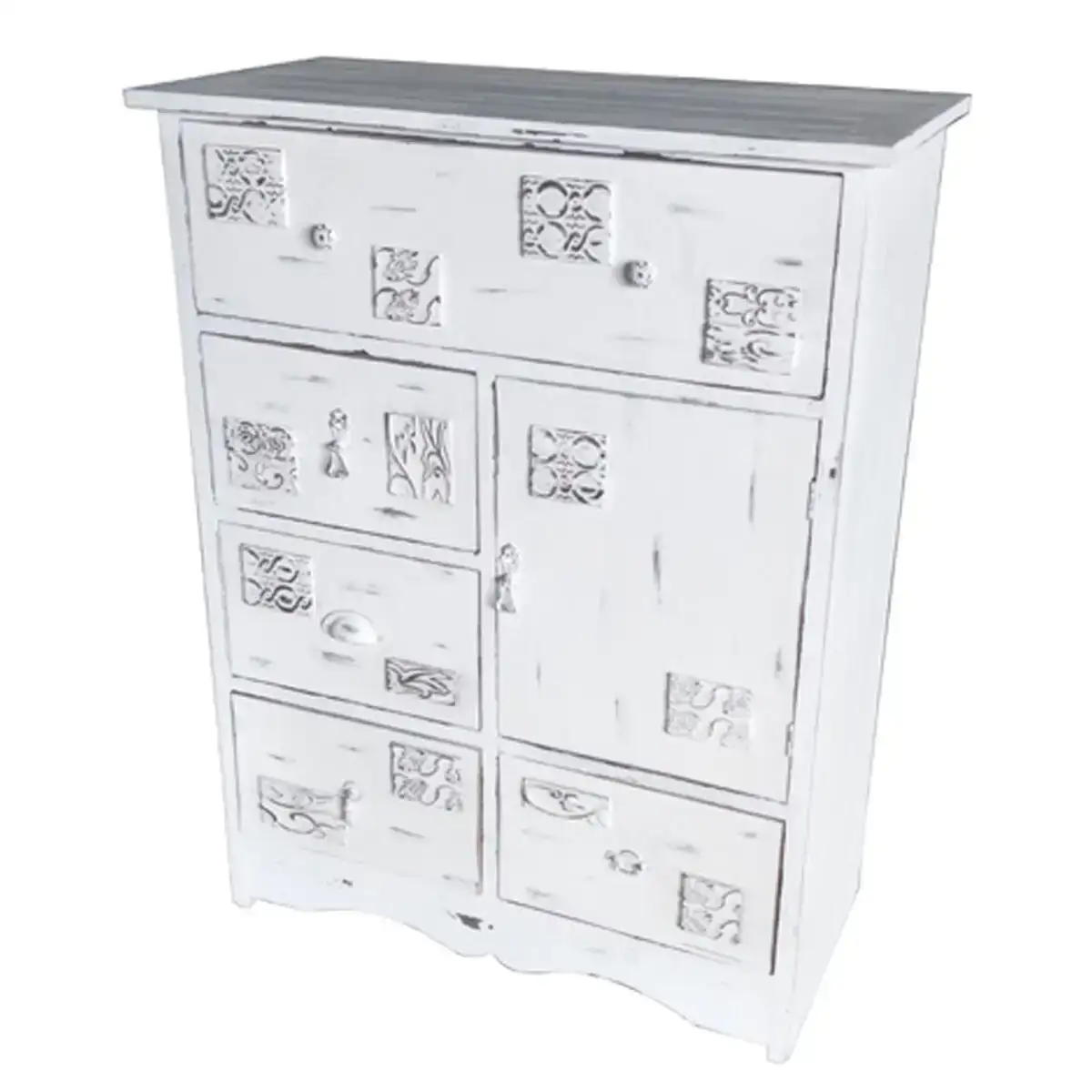 Caisson a tiroirs dkd home decor 78 x 38 x 102 cm bois blanc use_4160. Plongez dans l'Univers de DIAYTAR COTE D'IVOIRE - Où la Qualité et la Diversité se rencontrent. Parcourez nos rayons virtuels pour trouver des produits répondant à tous les besoins, du confort de votre foyer.