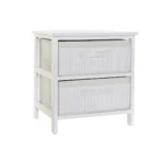 Caisson a tiroirs dkd home decor blanc bambou bois de paulownia 42 x 32 x 45 cm_7843. DIAYTAR COTE D'IVOIRE - Là où Chaque Produit Est une Trouvaille. Explorez notre sélection minutieuse et découvrez des articles qui correspondent à votre style de vie et à vos aspirations.