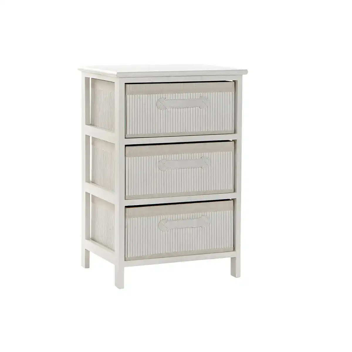 Caisson a tiroirs dkd home decor blanc bambou bois de paulownia 42 x 32 x 63 cm_6946. DIAYTAR COTE D'IVOIRE - Votre Plateforme pour un Shopping Inspiré. Explorez nos offres variées et découvrez des articles qui stimulent votre créativité et embellissent votre vie.