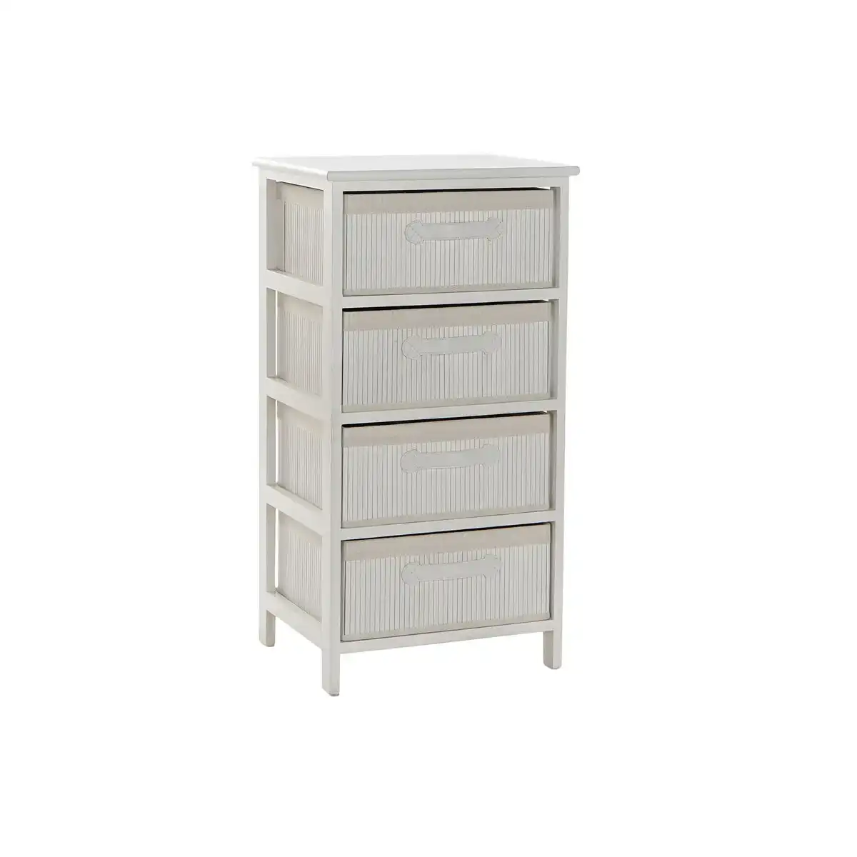 Caisson a tiroirs dkd home decor blanc bambou bois de paulownia 42 x 32 x 81 cm_2837. DIAYTAR COTE D'IVOIRE - Votre Source de Trésors Culturels. Naviguez à travers notre catalogue et trouvez des articles qui mettent en avant la richesse de la culture sénégalaise.