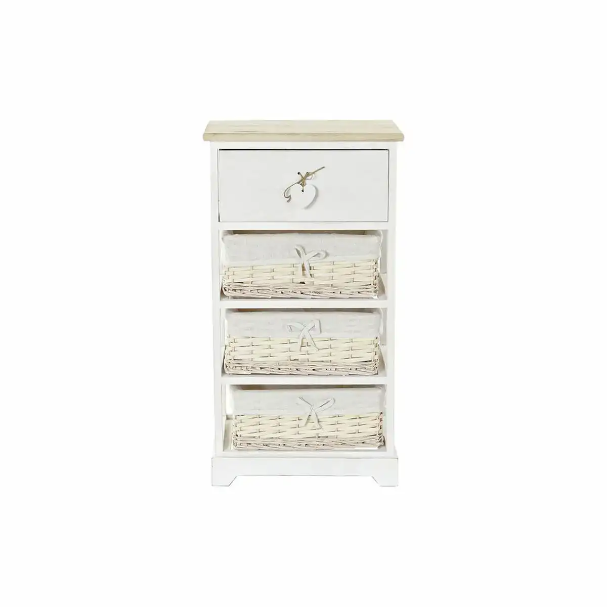 Caisson a tiroirs dkd home decor blanc marron clair osier bois de paulownia 40 x 29 x 73 cm_4322. Bienvenue chez DIAYTAR COTE D'IVOIRE - Où le Shopping Devient une Aventure. Découvrez notre collection diversifiée et explorez des produits qui reflètent la diversité du Côte d'Ivoire.