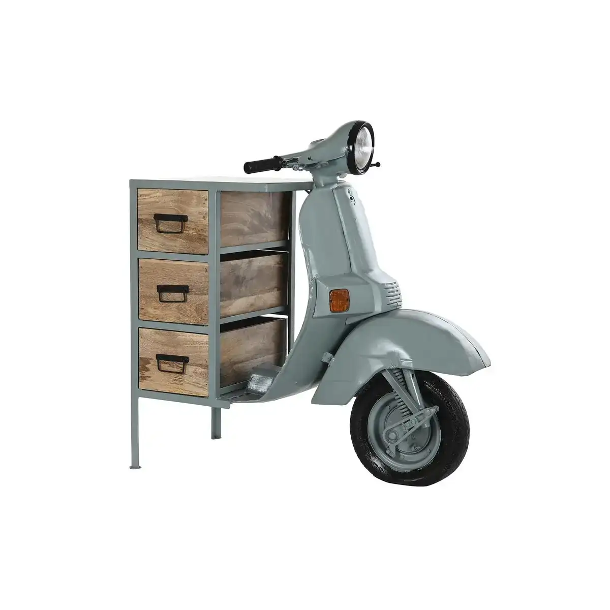 Caisson a tiroirs dkd home decor bleu metal marron moto bois de manguier use 100 x 67 x 105 cm _3112. DIAYTAR COTE D'IVOIRE - Où Choisir Devient une Expérience Personnalisée. Explorez notre boutique en ligne pour découvrir des produits qui s'adaptent à votre style et à votre essence.