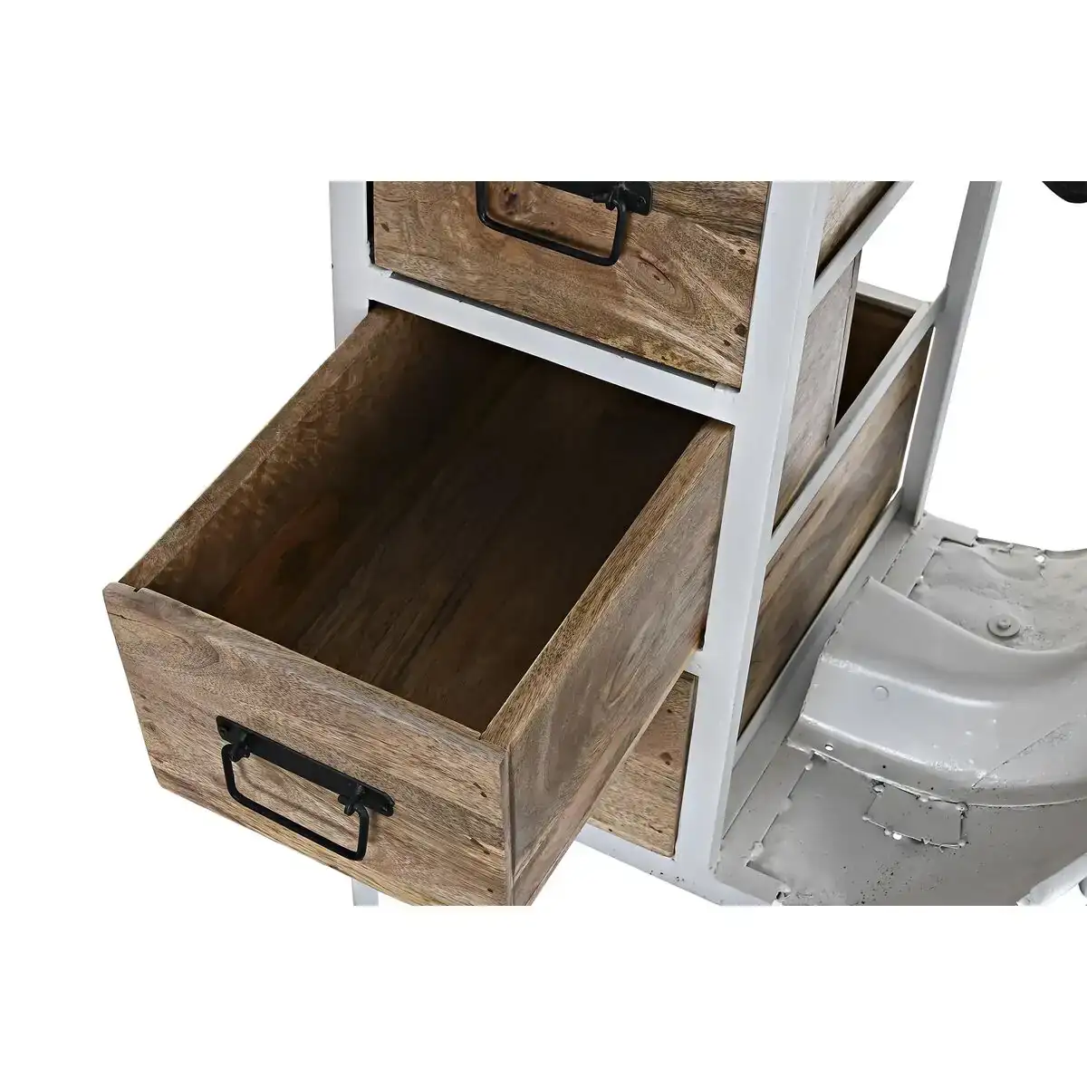 Caisson a tiroirs dkd home decor metal marron moto blanc bois de manguier 100 x 68 x 105 cm _5506. DIAYTAR COTE D'IVOIRE - Là où le Shopping devient une Fête des Sens. Plongez dans notre univers et choisissez des produits qui éveillent votre goût pour l'esthétique et l'authenticité.