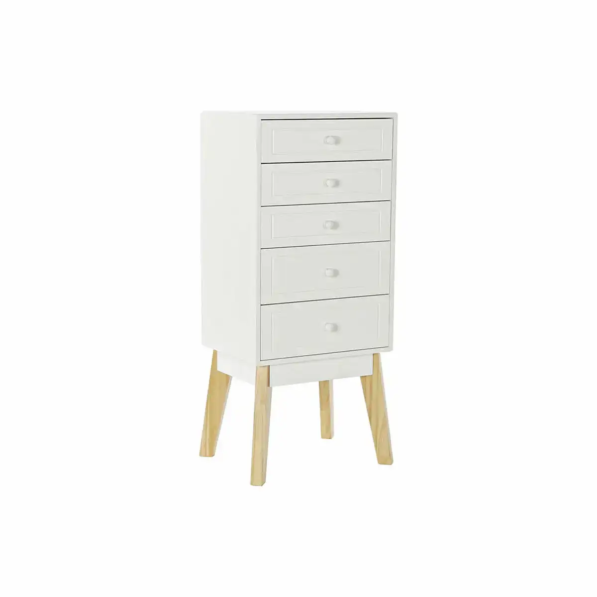 Caisson a tiroirs dkd home decor naturel mdf blanc 40 x 30 x 90 cm _7803. DIAYTAR COTE D'IVOIRE - L'Univers du Choix et de l'Authenticité. Explorez notre catalogue et découvrez des articles qui incarnent le patrimoine du Côte d'Ivoire et la modernité du monde.