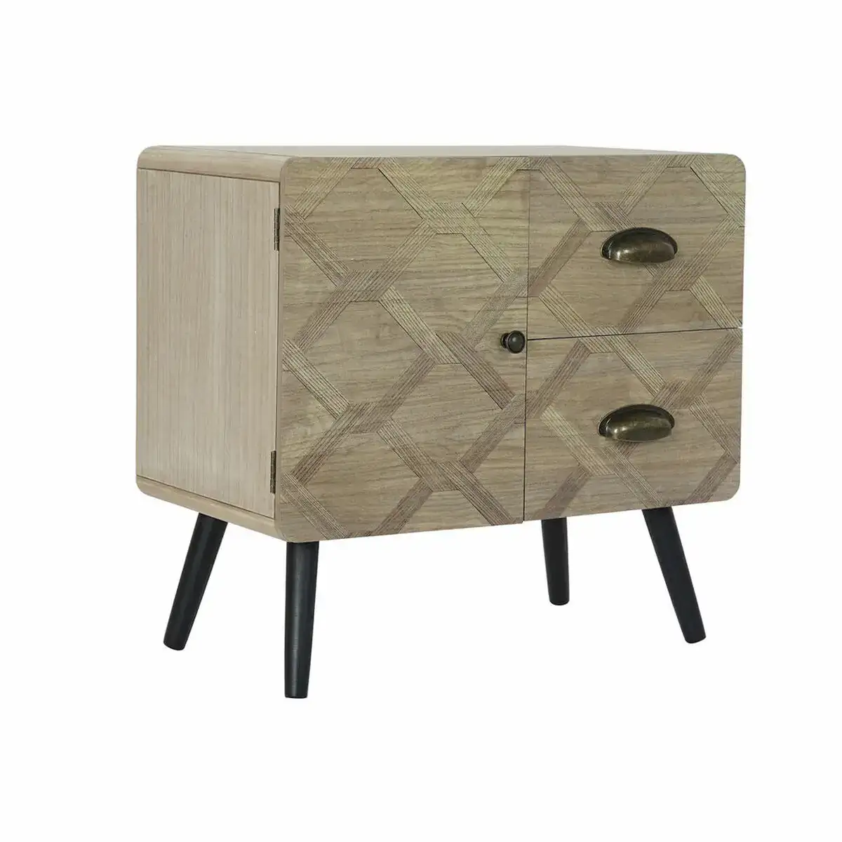Caisson a tiroirs dkd home decor naturel noir mdf 60 x 30 x 56 cm _8692. DIAYTAR COTE D'IVOIRE - Là où la Qualité est Non Négociable. Parcourez notre boutique en ligne pour découvrir des produits qui incarnent le raffinement et l'excellence du Côte d'Ivoire.