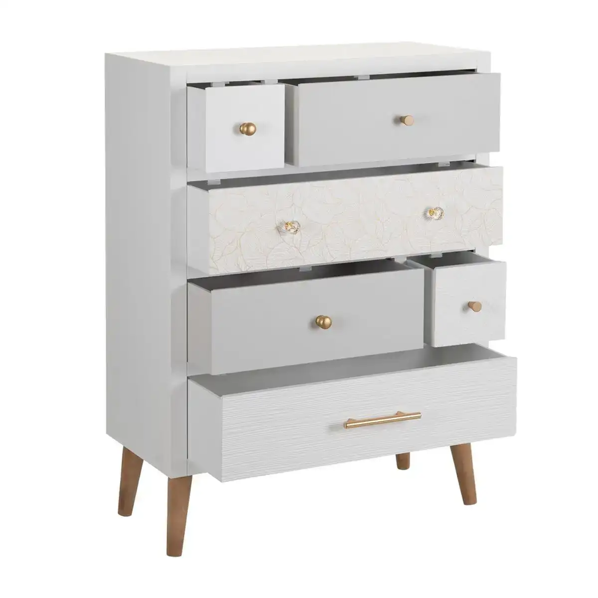 Caisson a tiroirs margot 65 x 30 x 89 cm gris bois blanc_5223. Entrez dans l'Univers de DIAYTAR COTE D'IVOIRE - Où l'Innovation Rencontre la Tradition. Explorez notre sélection de produits modernes et traditionnels qui incarnent l'esprit dynamique du Côte d'Ivoire.