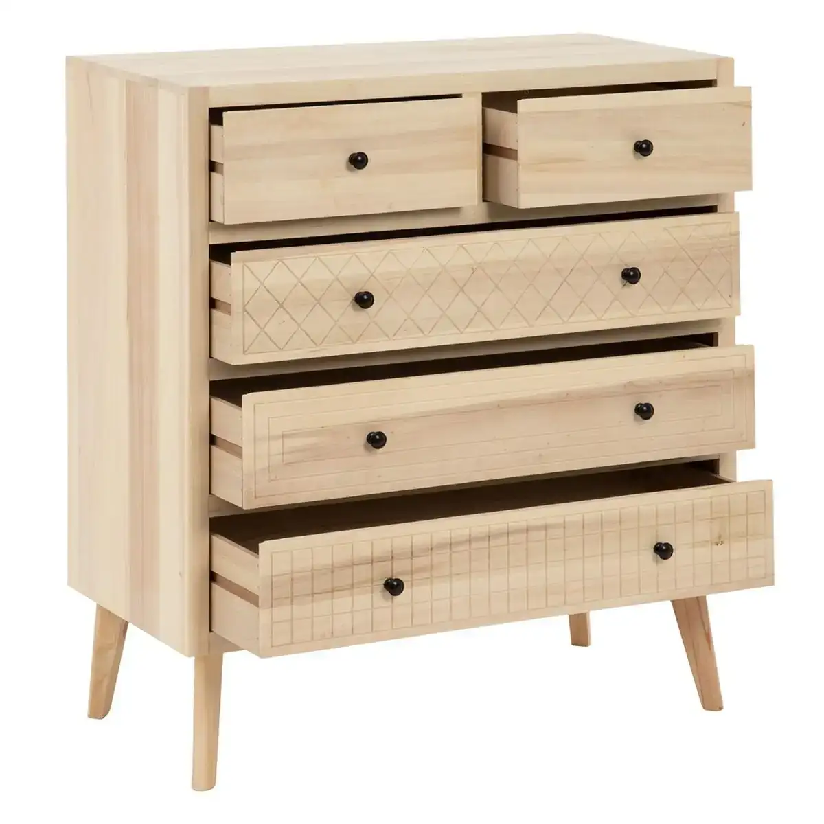 Caisson a tiroirs marie 85 x 40 x 95 cm naturel bois dmf_6109. Bienvenue chez DIAYTAR COTE D'IVOIRE - Où le Shopping Devient un Plaisir. Découvrez notre boutique en ligne et trouvez des trésors qui égaieront chaque jour de votre vie.