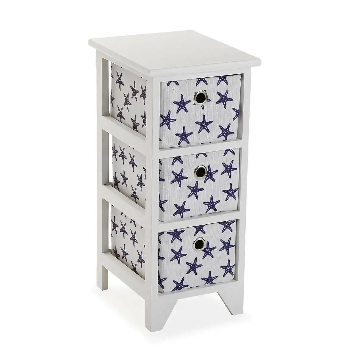 Caisson a tiroirs versa bleu etoiles bois 29 x 58 x 23 cm_4134. DIAYTAR COTE D'IVOIRE - Votre Pass vers la Découverte. Explorez notre boutique en ligne et plongez dans un voyage à travers des produits authentiques et contemporains, tous réunis sous un même toit.