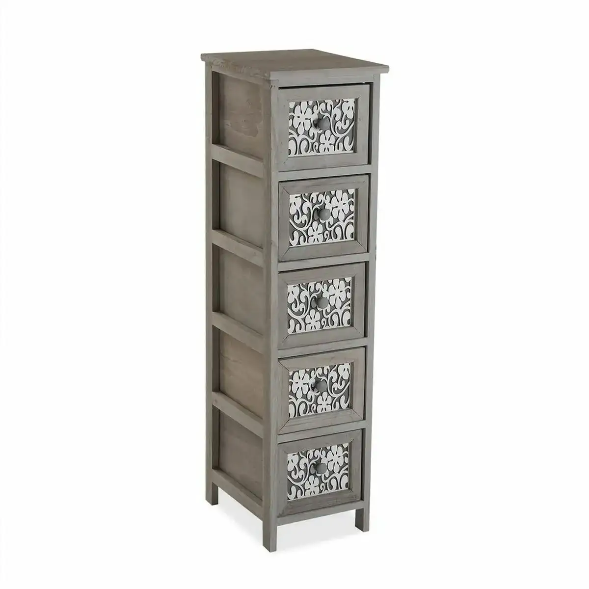 Caisson a tiroirs versa grey bois 32 x 98 x 26 cm _7181. DIAYTAR COTE D'IVOIRE - Où Choisir est un Plaisir. Explorez notre boutique en ligne et choisissez parmi des produits de qualité qui satisferont vos besoins et vos goûts.