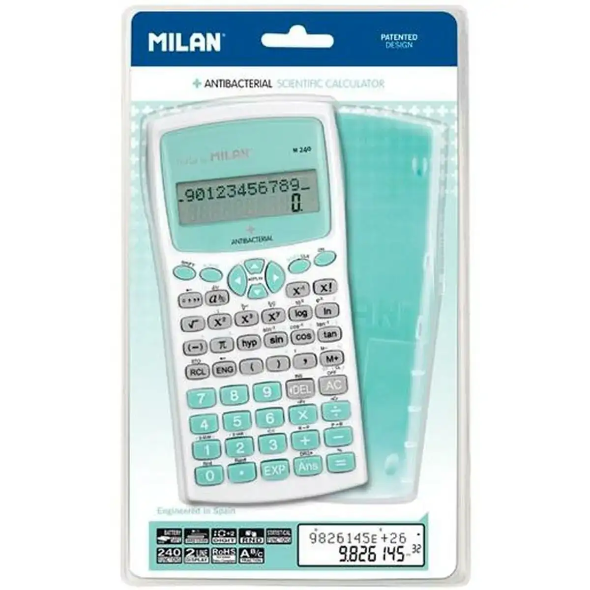 Calculatrice scientifique milan m240 antibacterial edition turquoise blanc 16 7 x 8 4 x 1 9 cm _2499. DIAYTAR COTE D'IVOIRE - Où Chaque Produit est une Histoire à Raconter. Découvrez notre sélection de produits qui vous permettent de créer votre propre récit à travers vos achats.