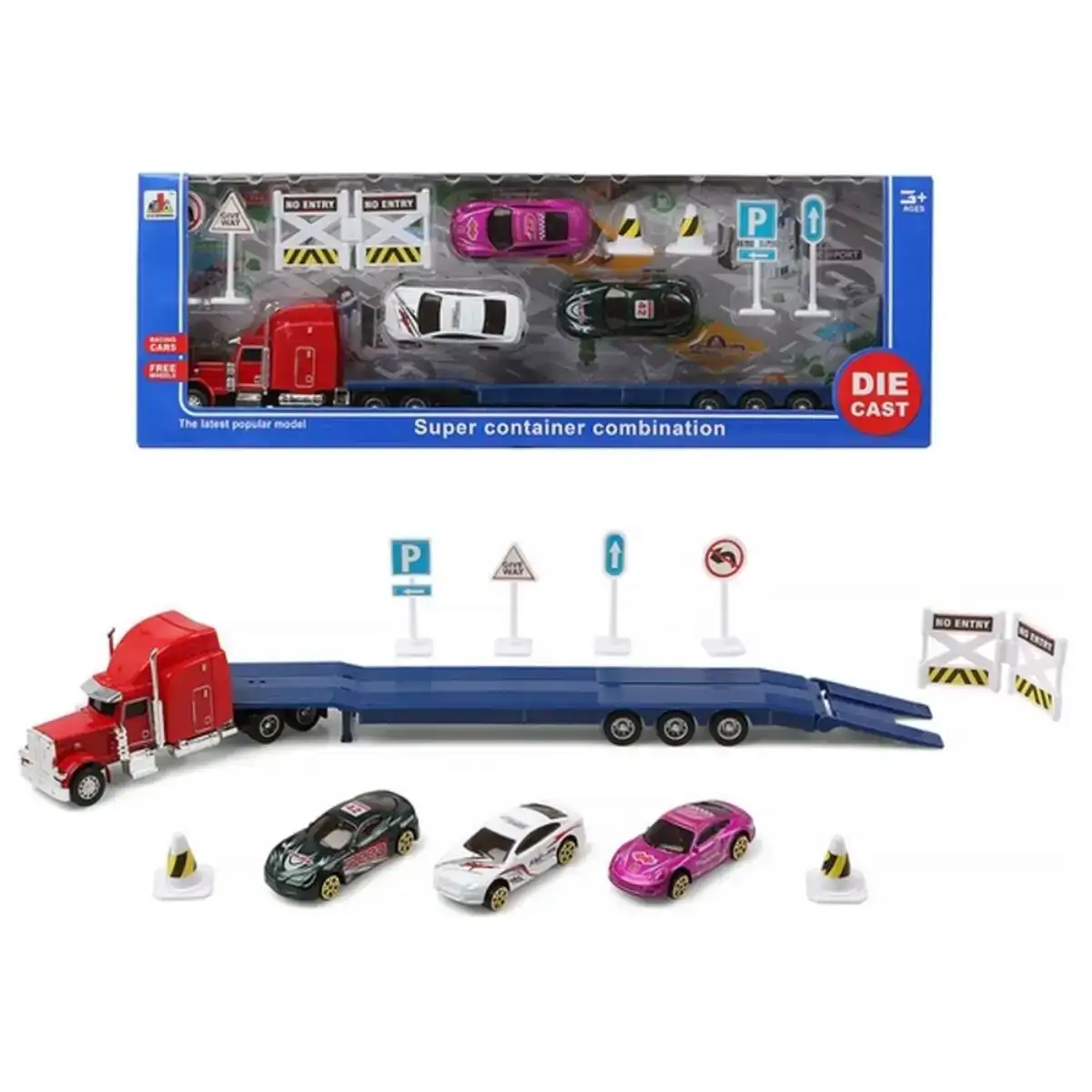 Camion porte vehicules et voitures a friction 118824_1639. DIAYTAR COTE D'IVOIRE - Où Choisir est un Acte d'Amour pour le Côte d'Ivoire. Explorez notre boutique en ligne et choisissez des articles qui célèbrent la culture et l'artisanat du pays.