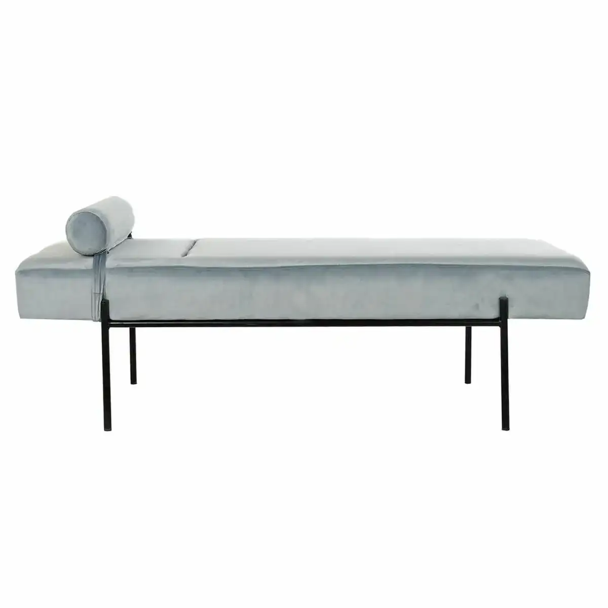 Canape chaise longue dkd home decor noir bleu ciel metal velours moderne 140 x 59 x 42 cm_4776. DIAYTAR COTE D'IVOIRE - Là où Chaque Achat a du Sens. Explorez notre gamme et choisissez des produits qui racontent une histoire, votre histoire.