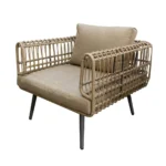 Canape de jardin ariki 83 x 84 x 67 cm rotin synthetique acier_2922. Entrez dans l'Univers de DIAYTAR COTE D'IVOIRE - Où Chaque Produit a son Éclat Unique. Explorez notre gamme variée et choisissez des articles qui illuminent votre quotidien.