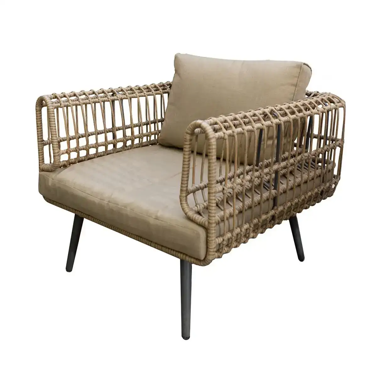 Canape de jardin ariki 83 x 84 x 67 cm rotin synthetique acier_2922. Entrez dans l'Univers de DIAYTAR COTE D'IVOIRE - Où Chaque Produit a son Éclat Unique. Explorez notre gamme variée et choisissez des articles qui illuminent votre quotidien.