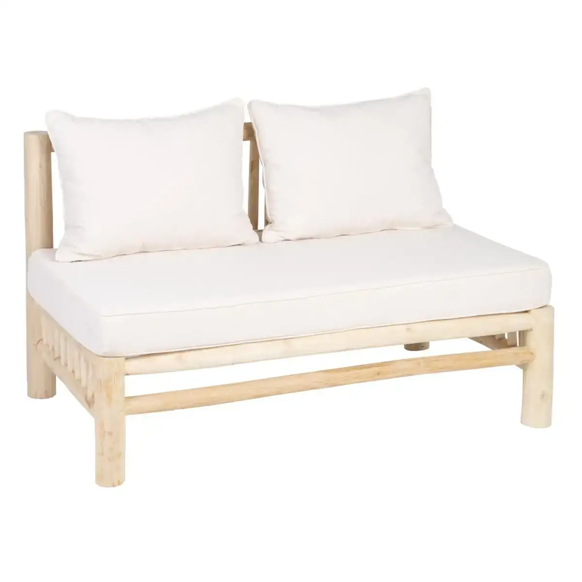 Canape deux places akar 131 x 80 x 77 5 cm bois de teck_1036. DIAYTAR COTE D'IVOIRE - Là où Choisir est un Acte d'Amour pour le Côte d'Ivoire. Explorez notre gamme et choisissez des produits qui célèbrent la culture et l'artisanat du pays.