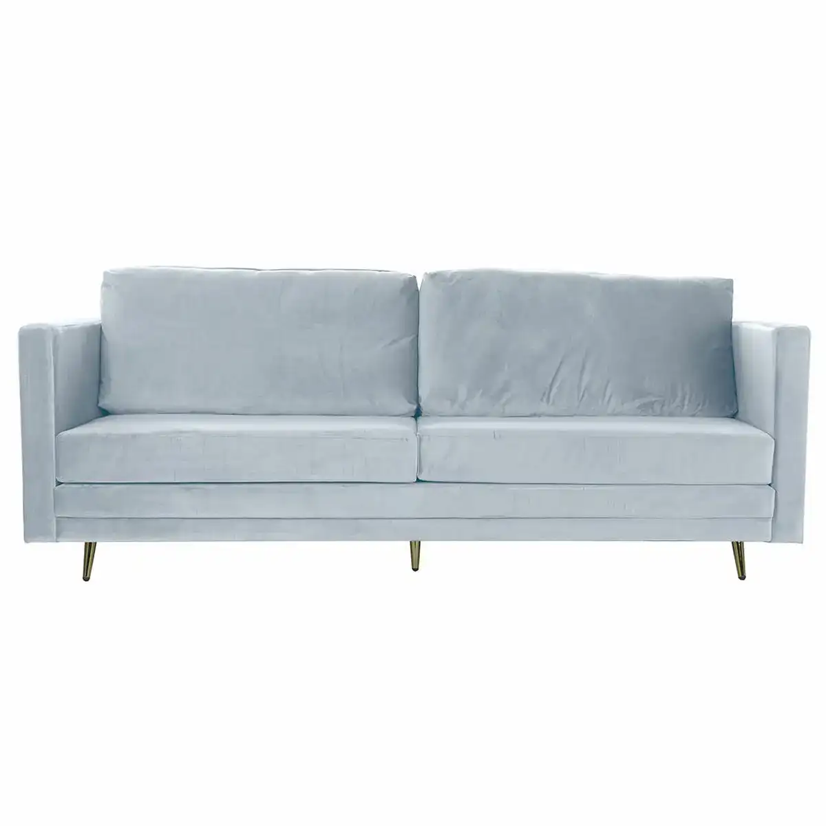 Canape dkd home decor 210 x 78 x 85 cm sixties dore metal velours bleu ciel_3576. Bienvenue chez DIAYTAR COTE D'IVOIRE - Où l'Authenticité Rencontre l'Accessibilité. Explorez notre sélection abordable et découvrez des articles qui incarnent l'essence du Côte d'Ivoire.