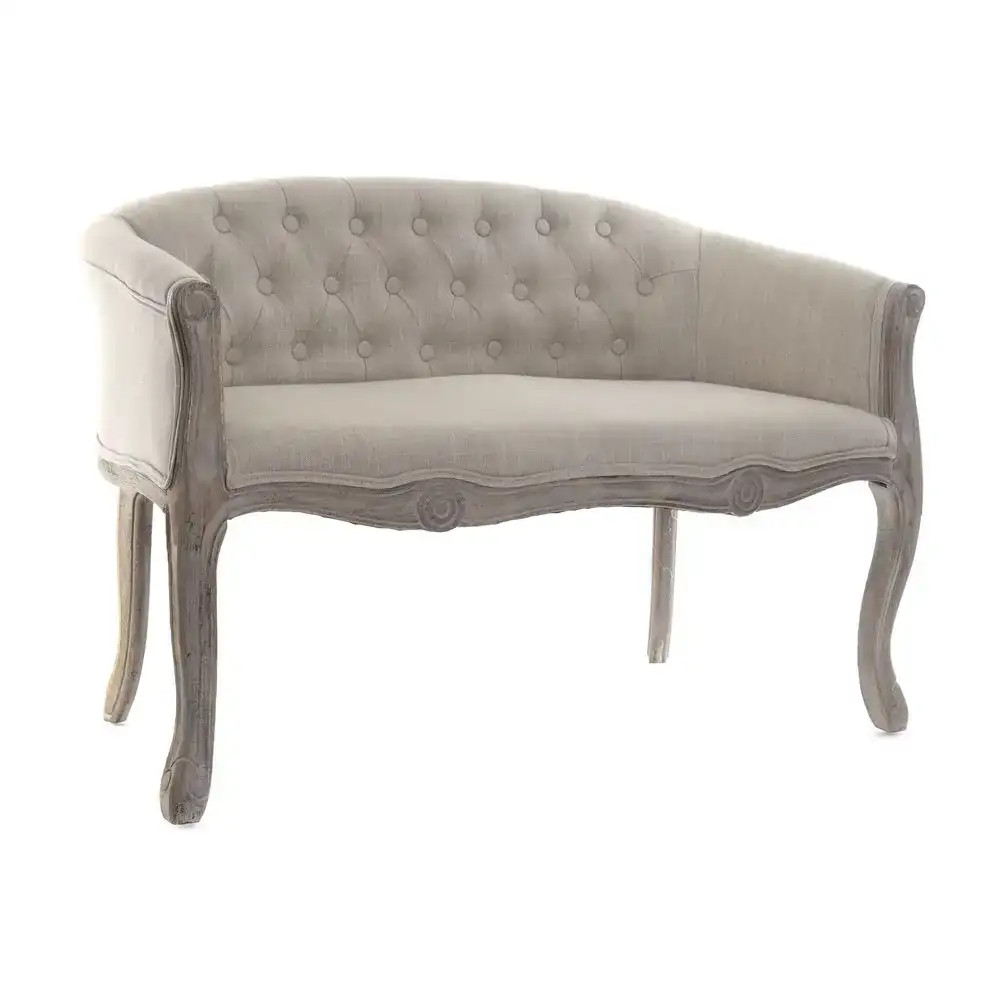 Canape dkd home decor gris polyester bois d hevea 107 x 61 x 71 cm _9306. DIAYTAR COTE D'IVOIRE - Où Choisir Devient une Découverte. Explorez notre boutique en ligne et trouvez des articles qui vous surprennent et vous ravissent à chaque clic.