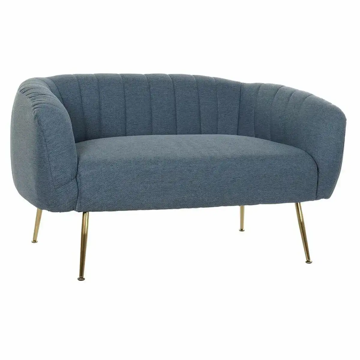 Canape dkd home decor mousse bleu dore metal bois 129 x 75 x 73 cm_2243. DIAYTAR COTE D'IVOIRE - Votre Destination Shopping d'Exception. Parcourez nos rayons virtuels et choisissez des produits qui incarnent l'excellence et la diversité.