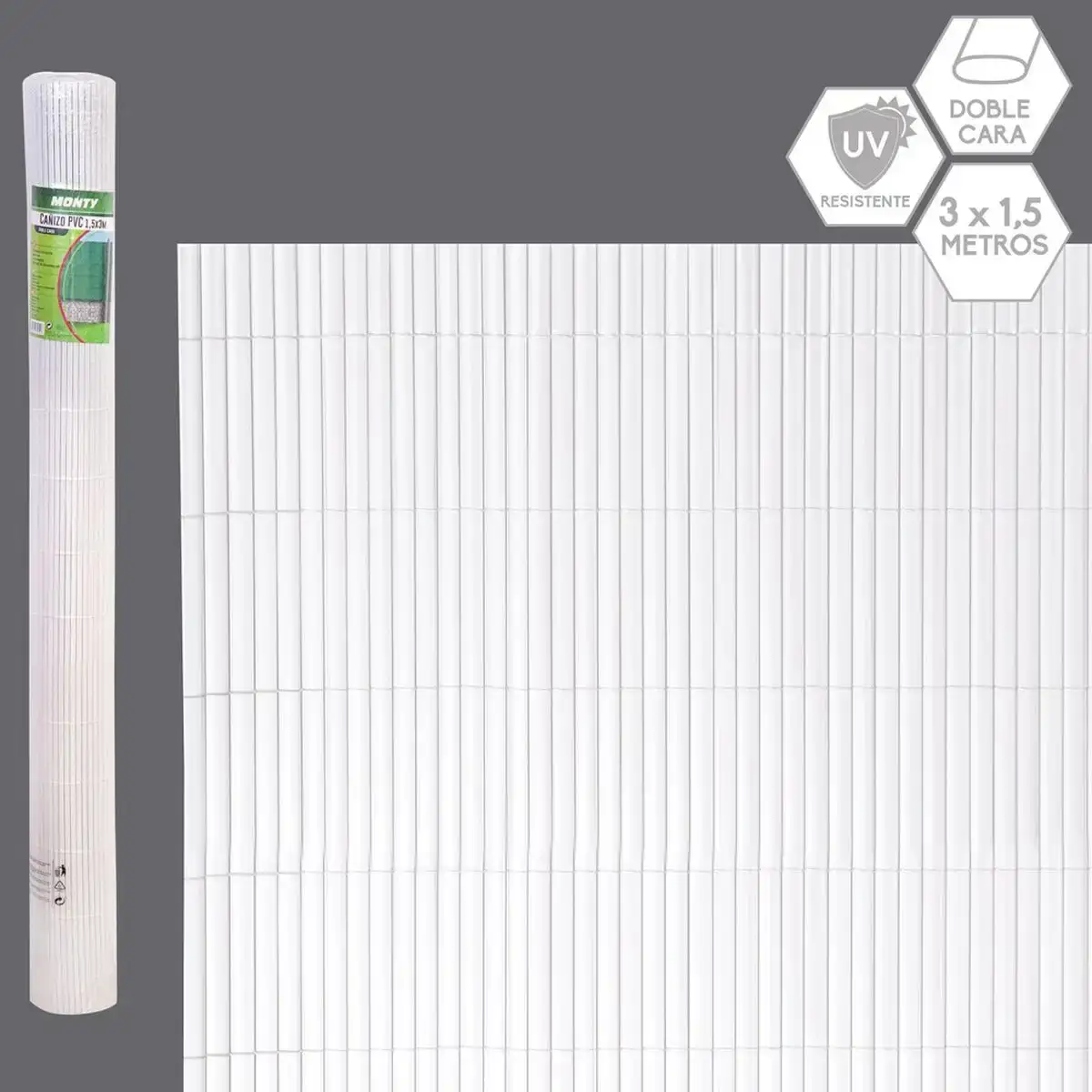 Canisse blanc pvc 1 x 300 x 150 cm_7218. DIAYTAR COTE D'IVOIRE - L'Univers du Choix et de l'Authenticité. Explorez notre catalogue et découvrez des articles qui incarnent le patrimoine du Côte d'Ivoire et la modernité du monde.