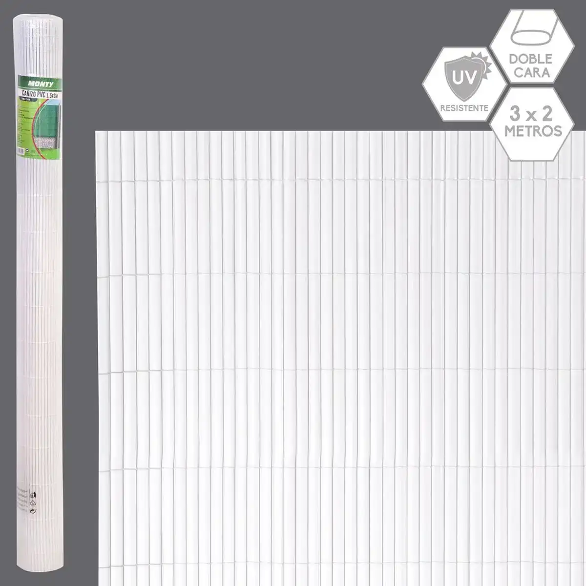Canisse blanc pvc 1 x 300 x 200 cm_6897. DIAYTAR COTE D'IVOIRE - Où Choisir est un Acte d'Amour pour le Côte d'Ivoire. Explorez notre boutique en ligne et choisissez des articles qui célèbrent la culture et l'artisanat du pays.