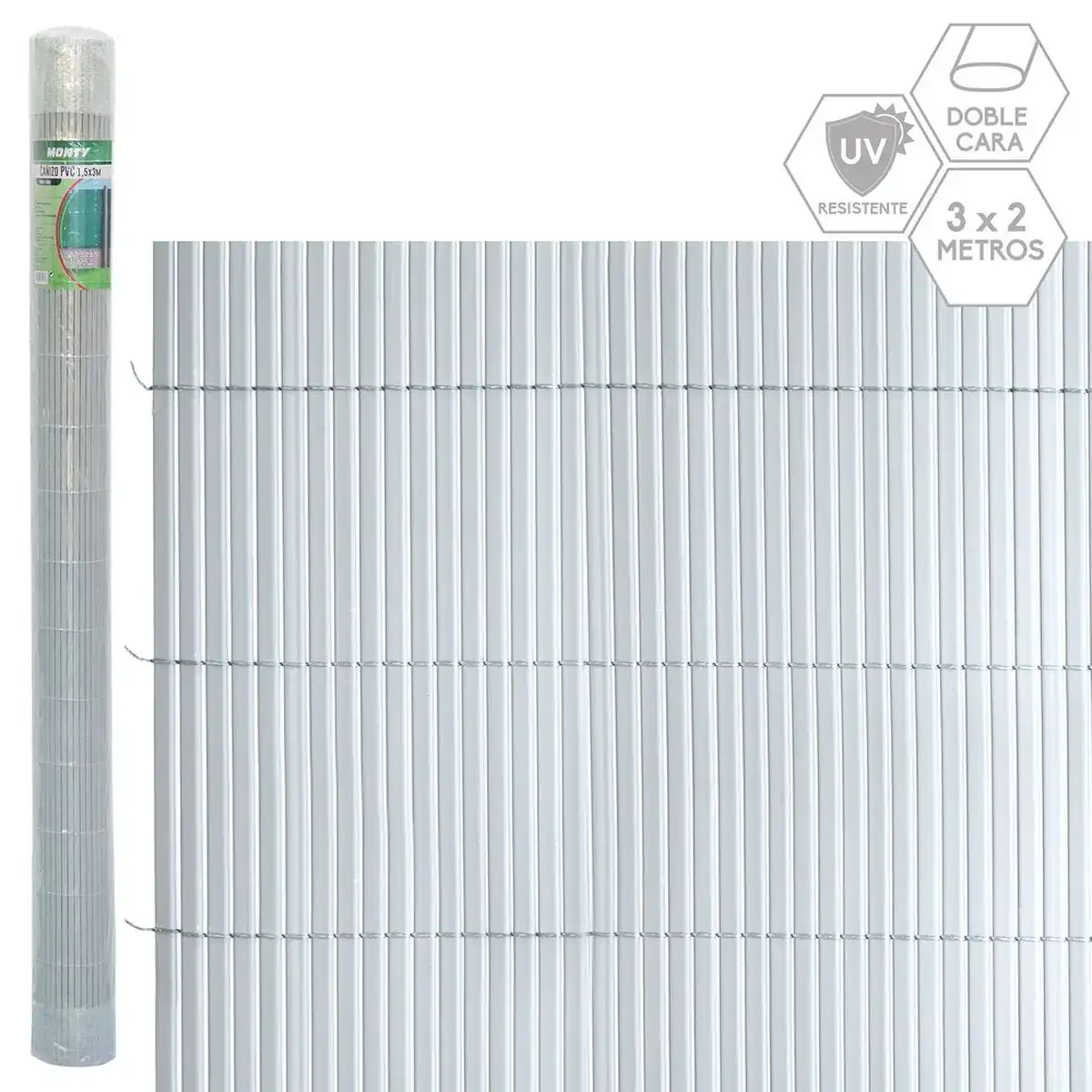 Canisse gris pvc 3 x 2 cm_4036. DIAYTAR COTE D'IVOIRE - L'Art de Vivre en Couleurs. Découvrez notre boutique en ligne et trouvez des produits qui ajoutent une palette vibrante à votre quotidien.